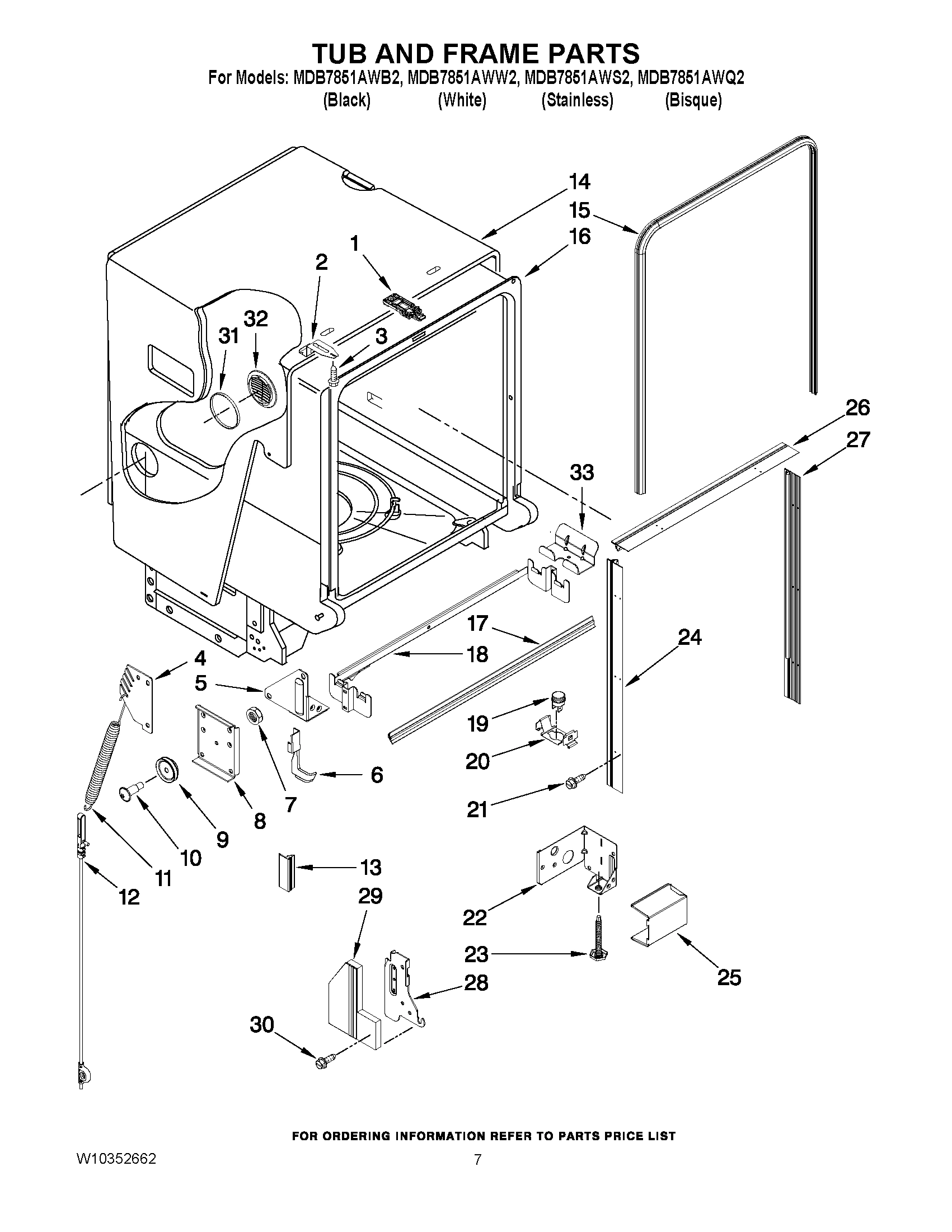 07 - TUB AND FRAME PARTS