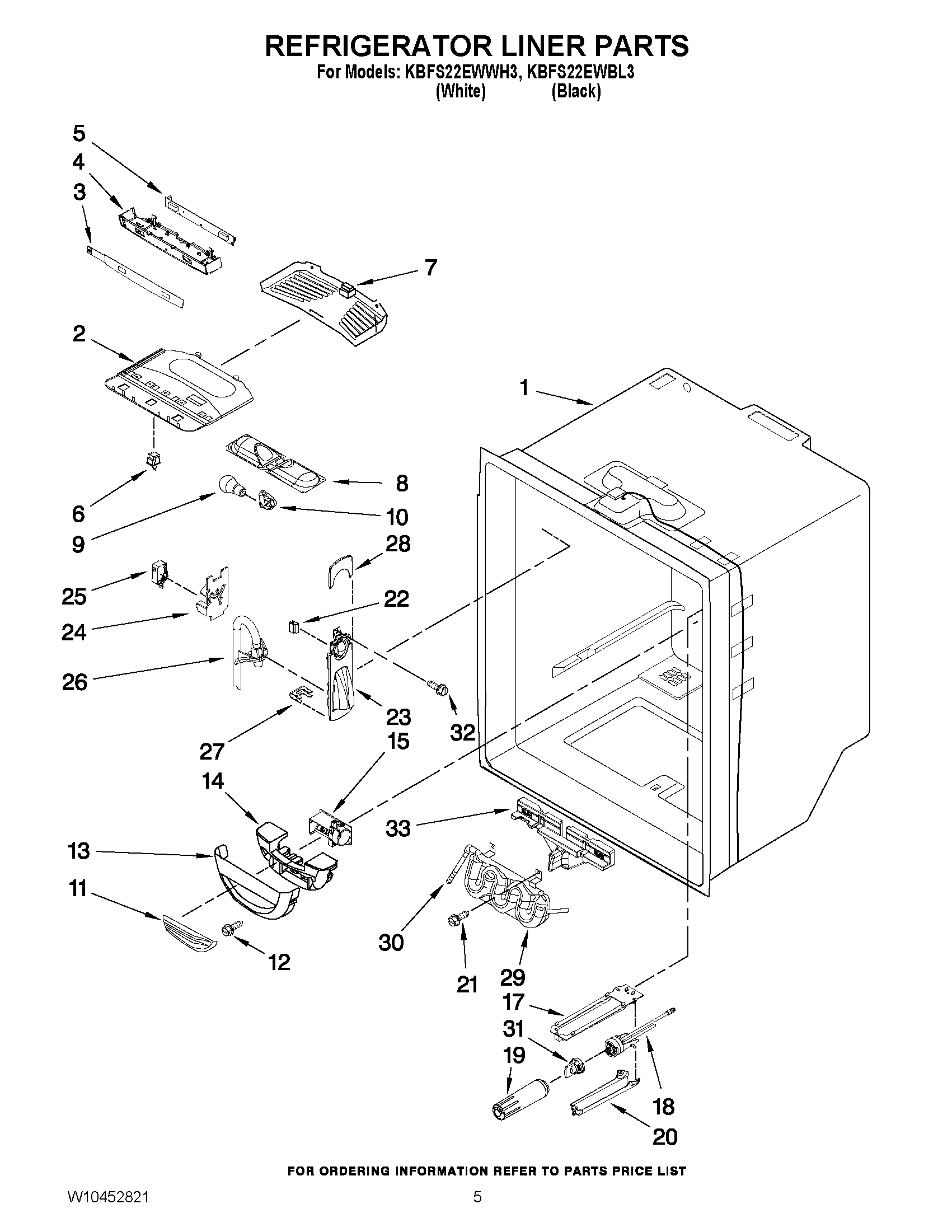 03 - REFRIGERATOR LINER PARTS