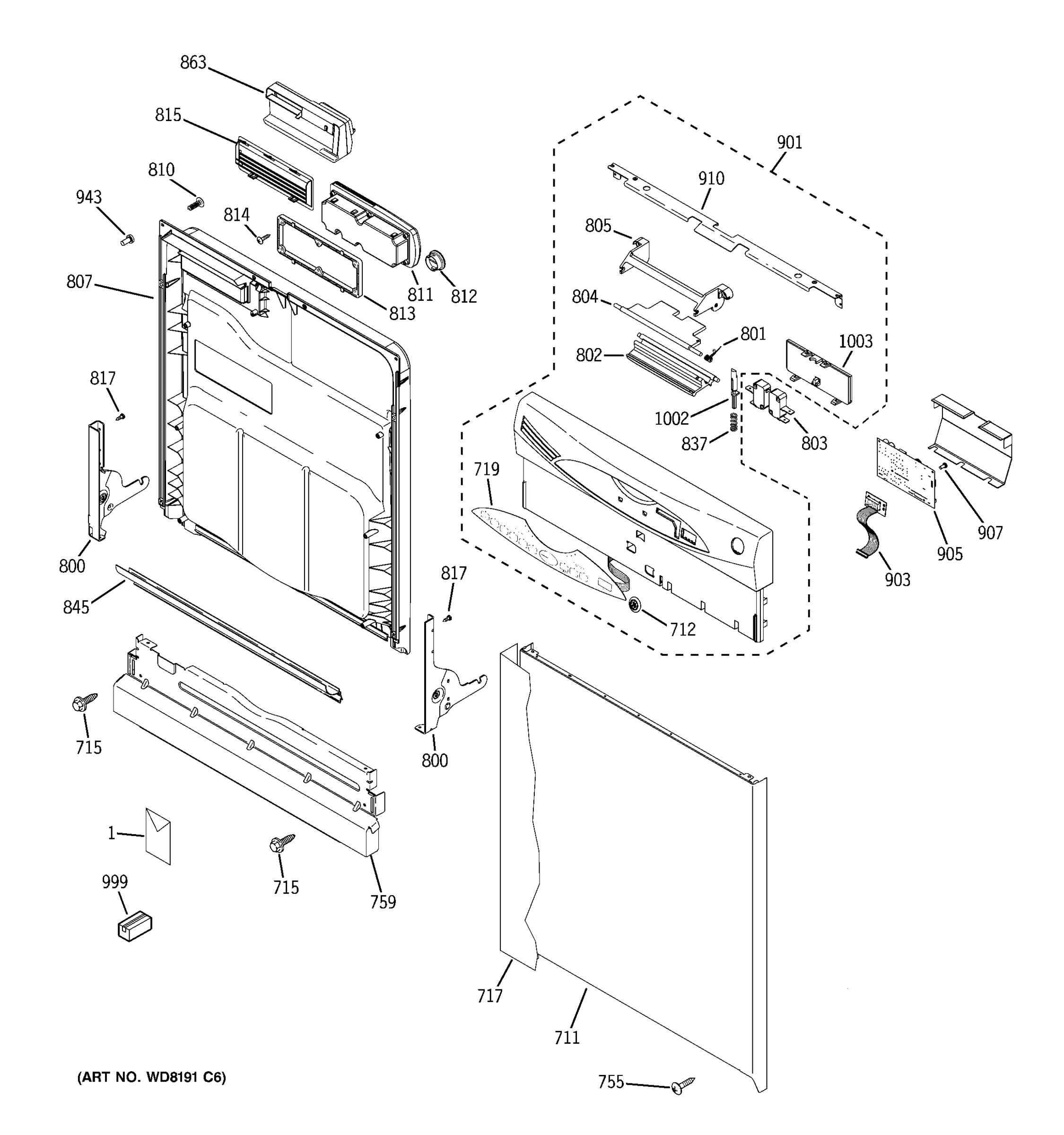 ESCUTCHEON & DOOR ASSEMBLY