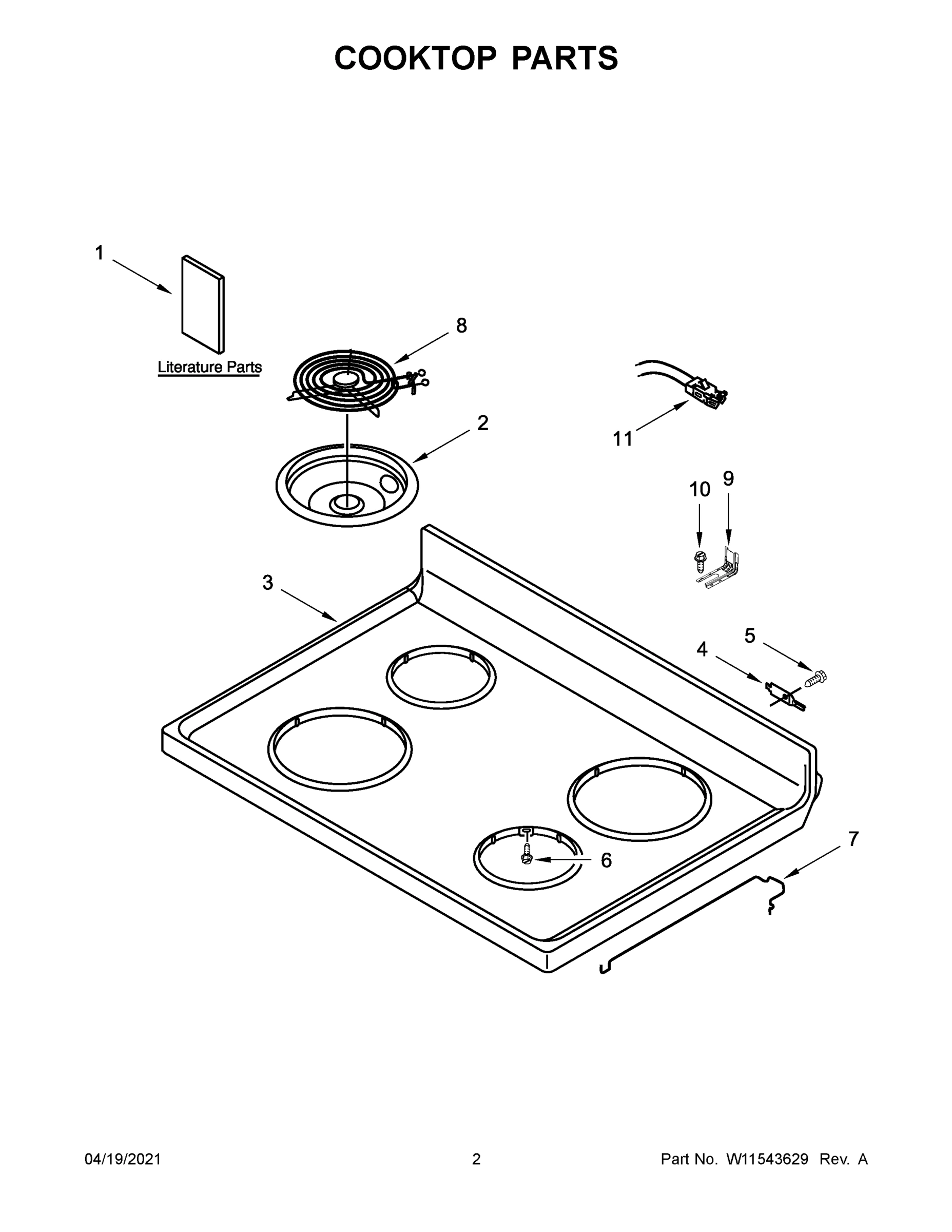02 - COOKTOP PARTS