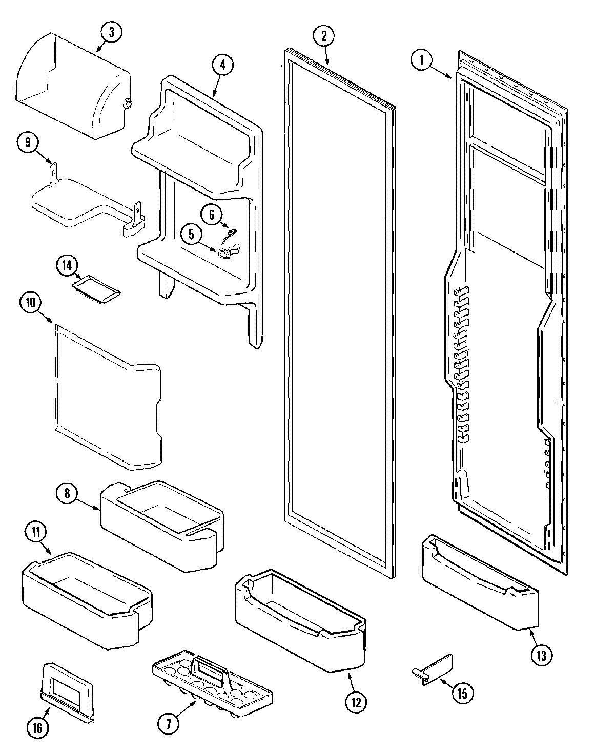 07 - FRESH FOOD INNER DOOR (JCD2389DEB/Q/S/W)