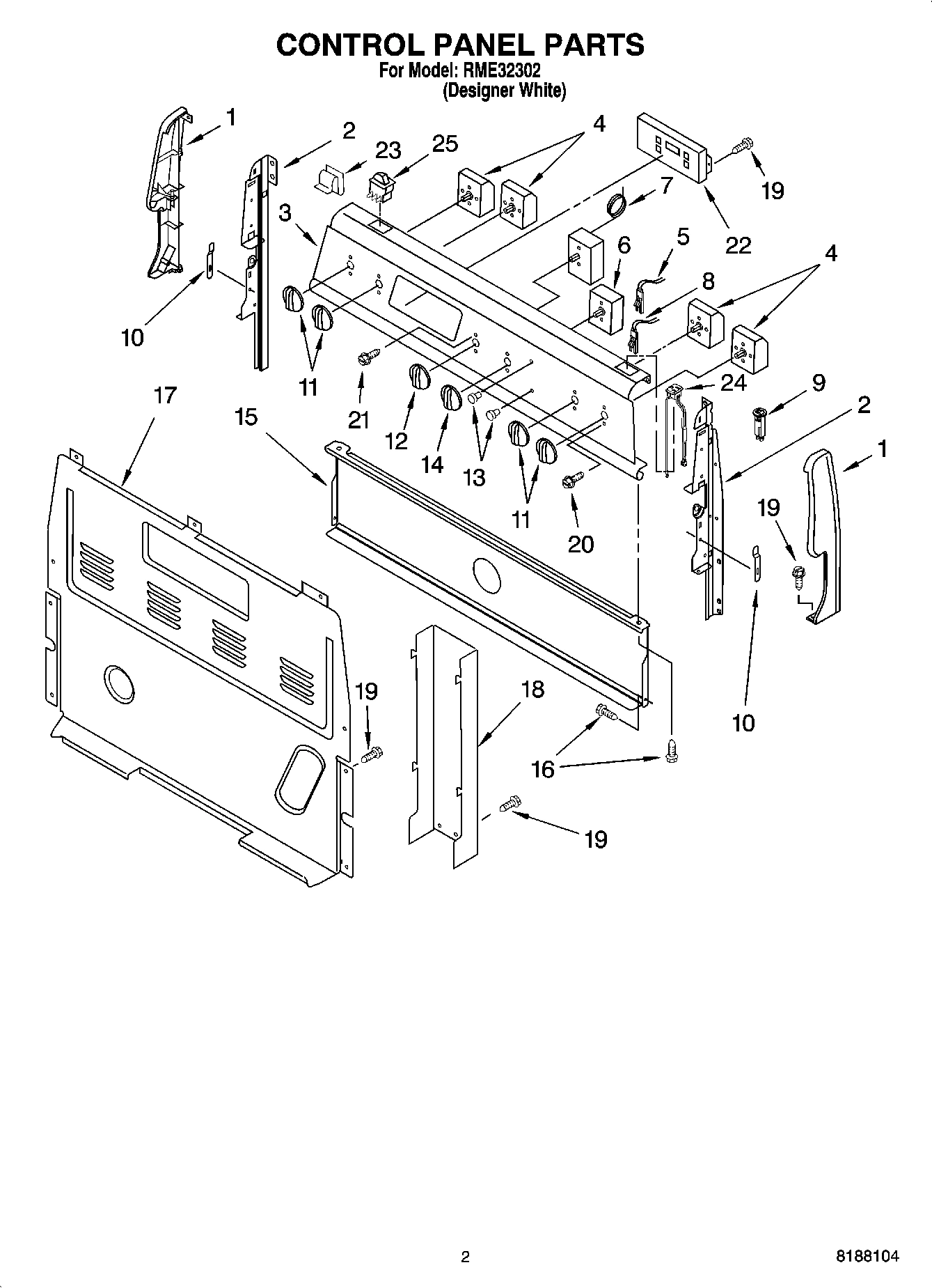 02 - CONTROL PANEL PARTS