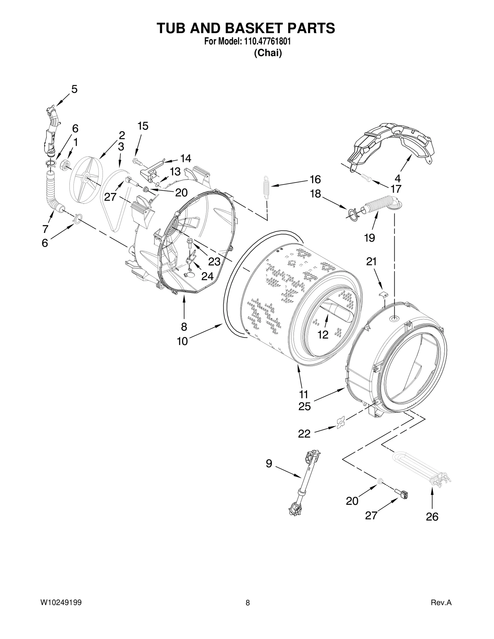 TUB AND BASKET PARTS