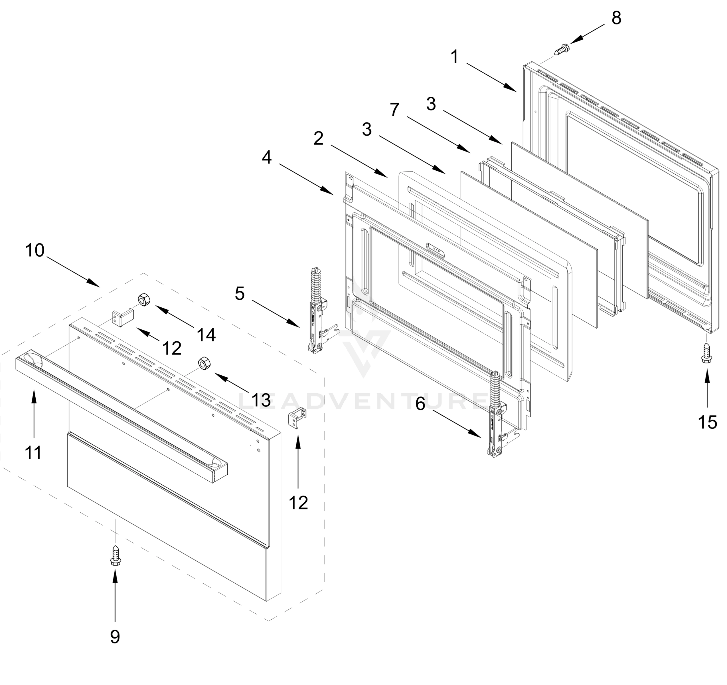 OVEN DOOR PARTS (30 In)