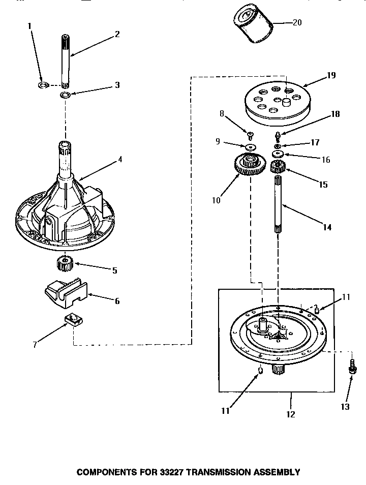 01 - 33227 TRANSMISSION ASSY COMPONENTS