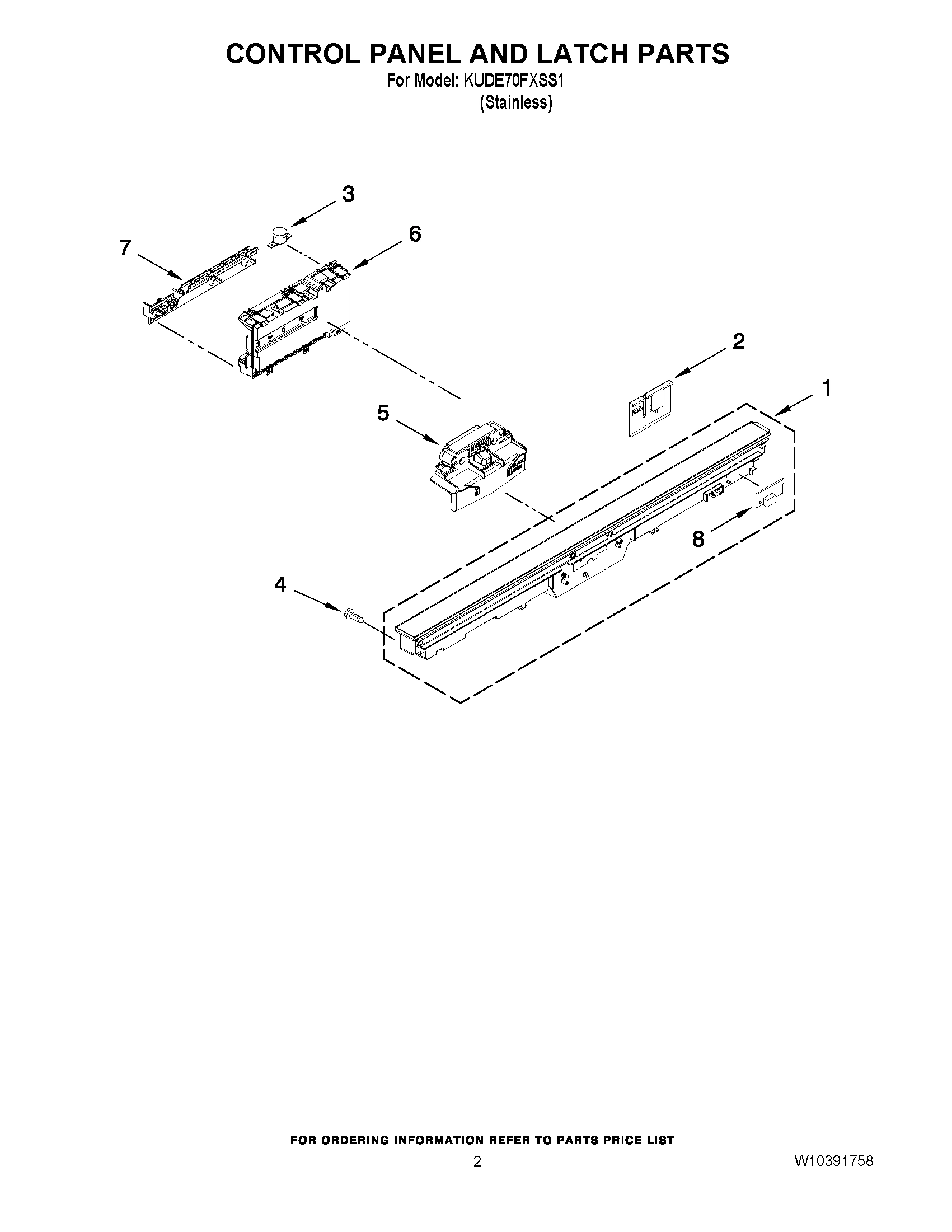 02 - CONTROL PANEL AND LATCH PARTS