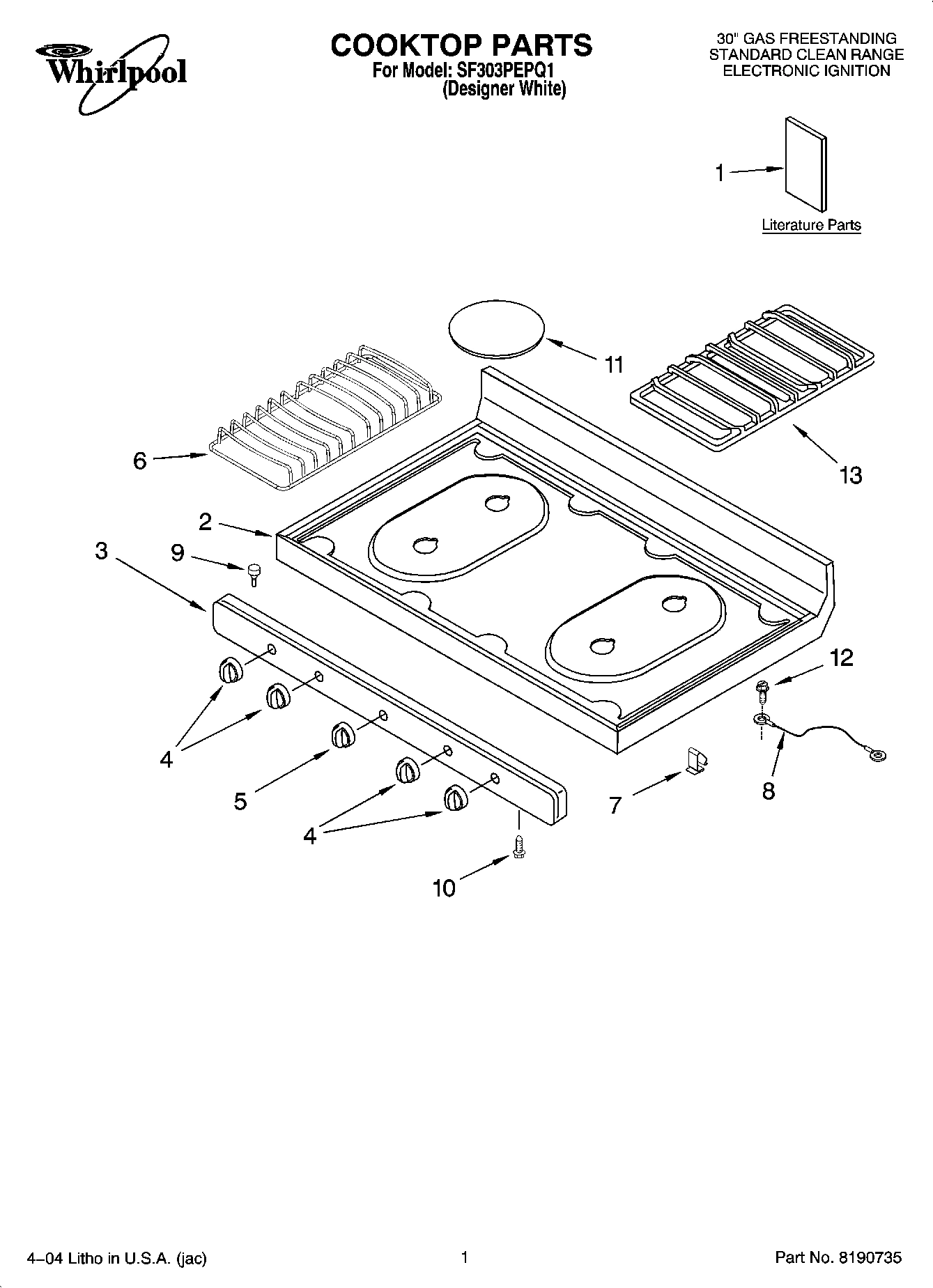 01 - COOKTOP PARTS