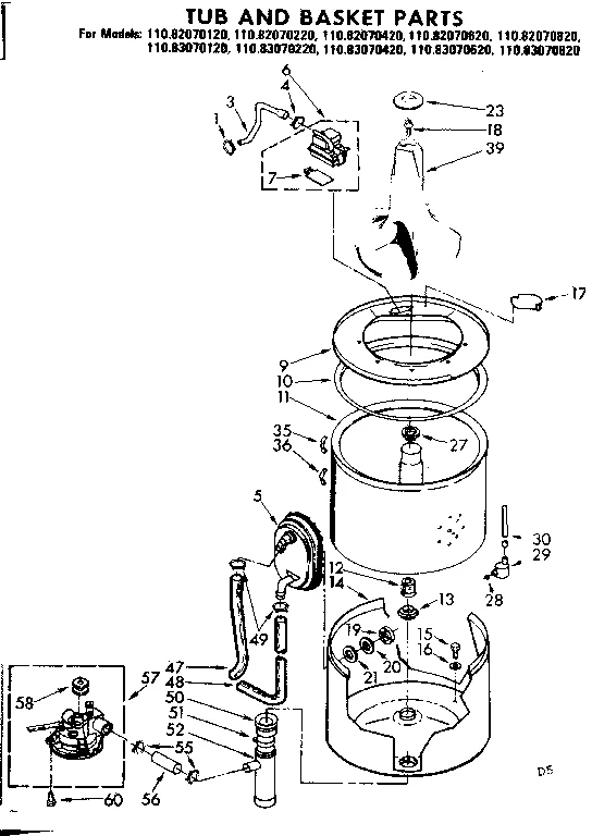 TUB AND BASKET PARTS