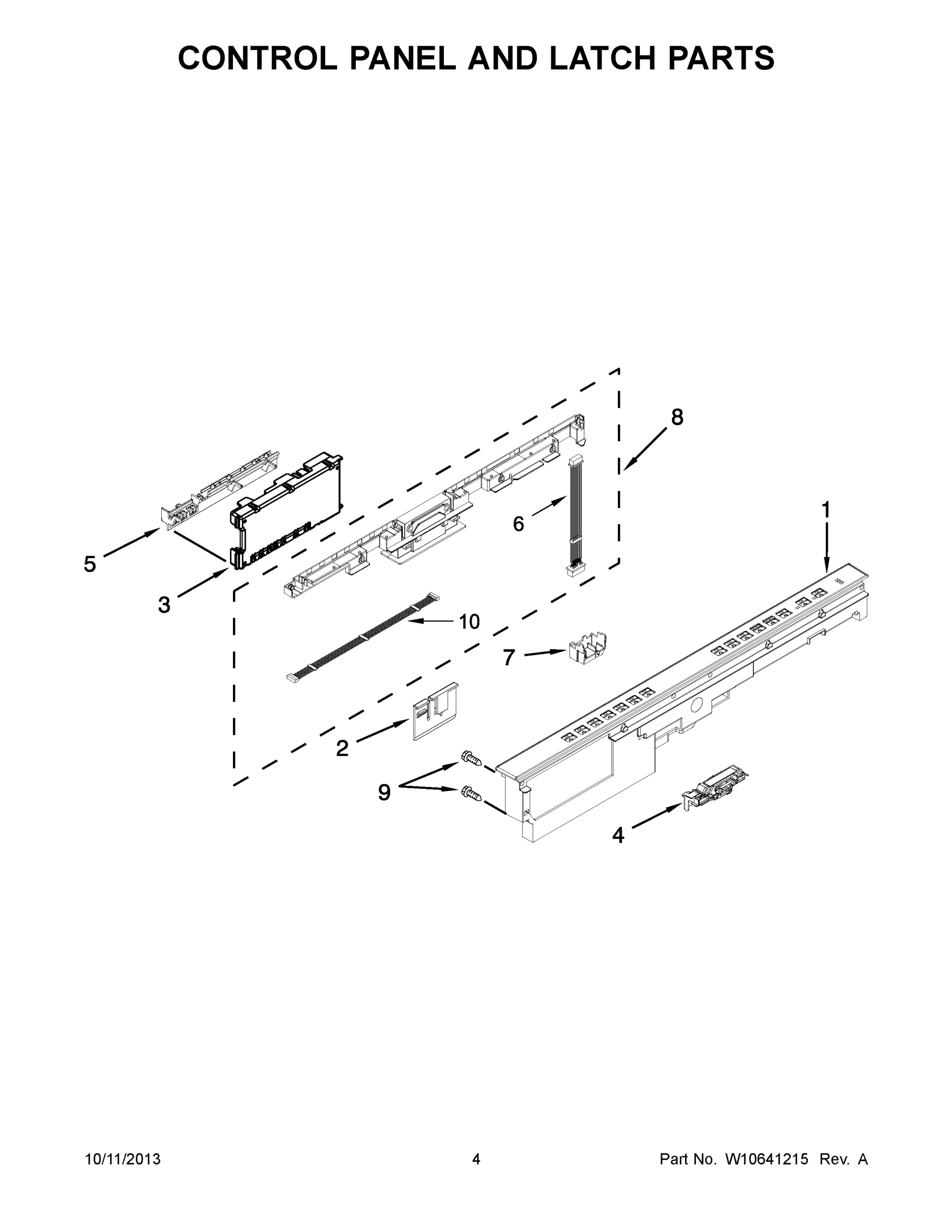 03 - CONTROL PANEL AND LATCH PARTS