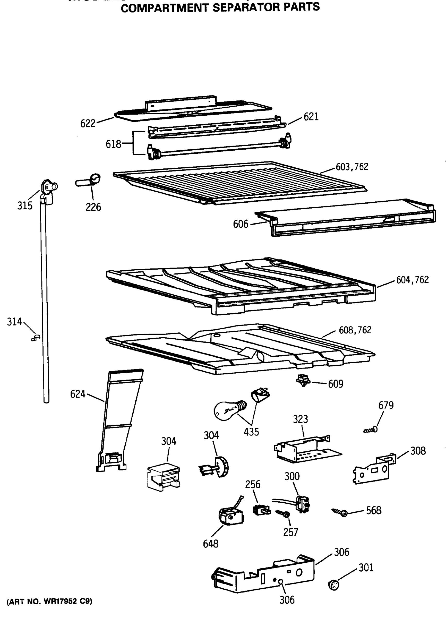 COMPARTMENT SEPARATOR PARTS