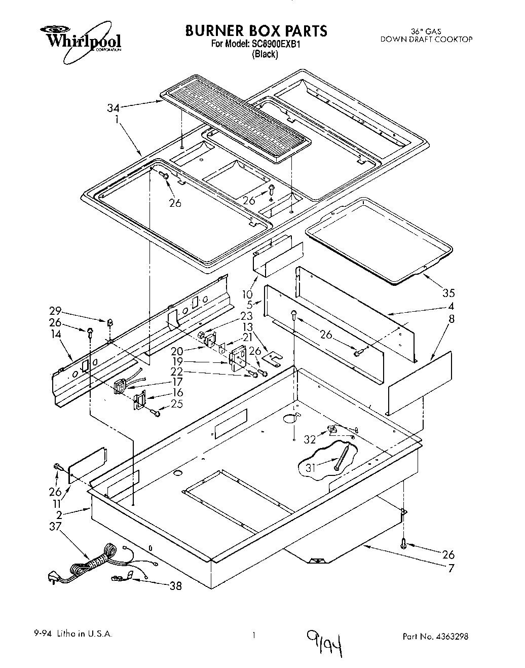 01 - BURNER BOX, LIT/OPTIONAL