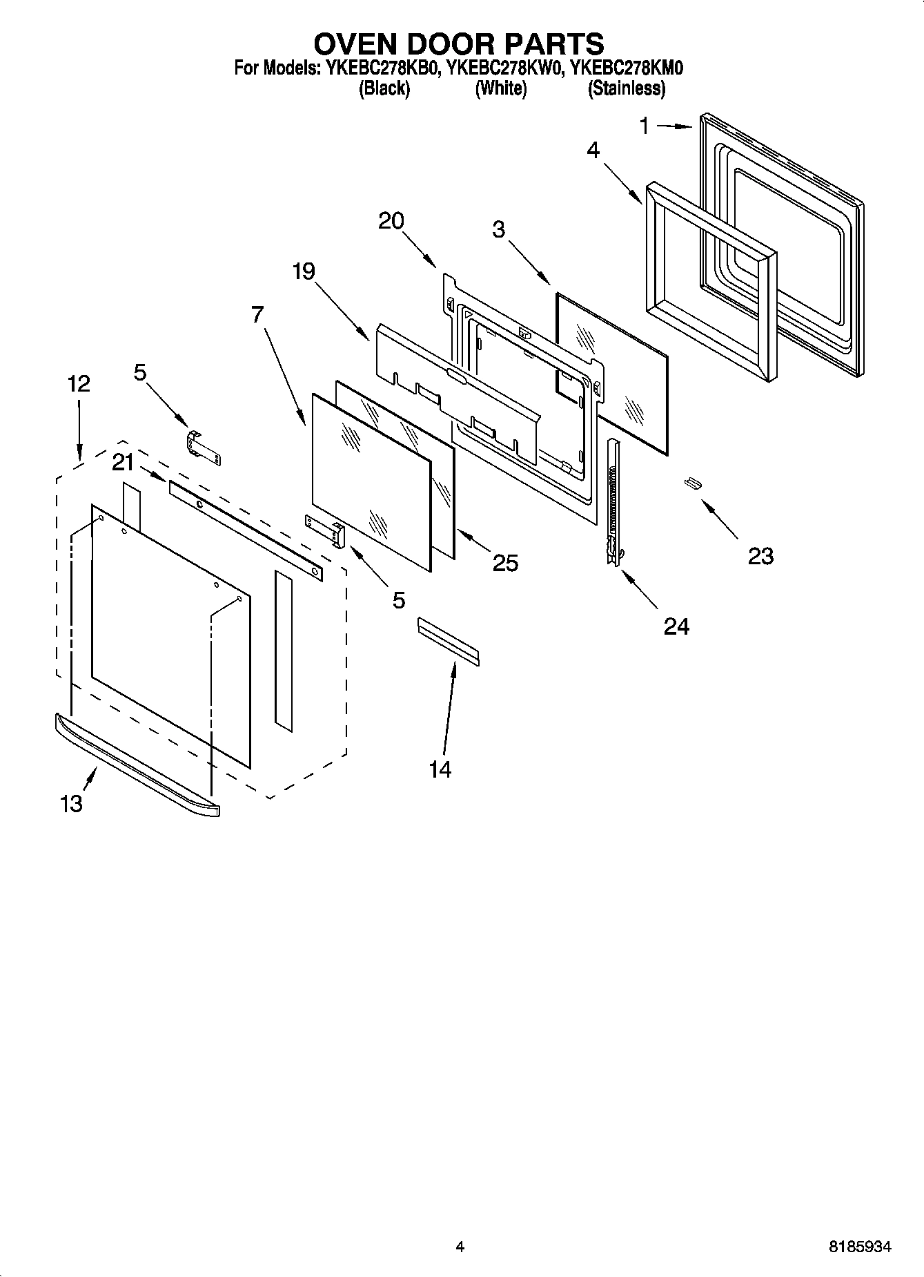 03 - OVEN DOOR PARTS