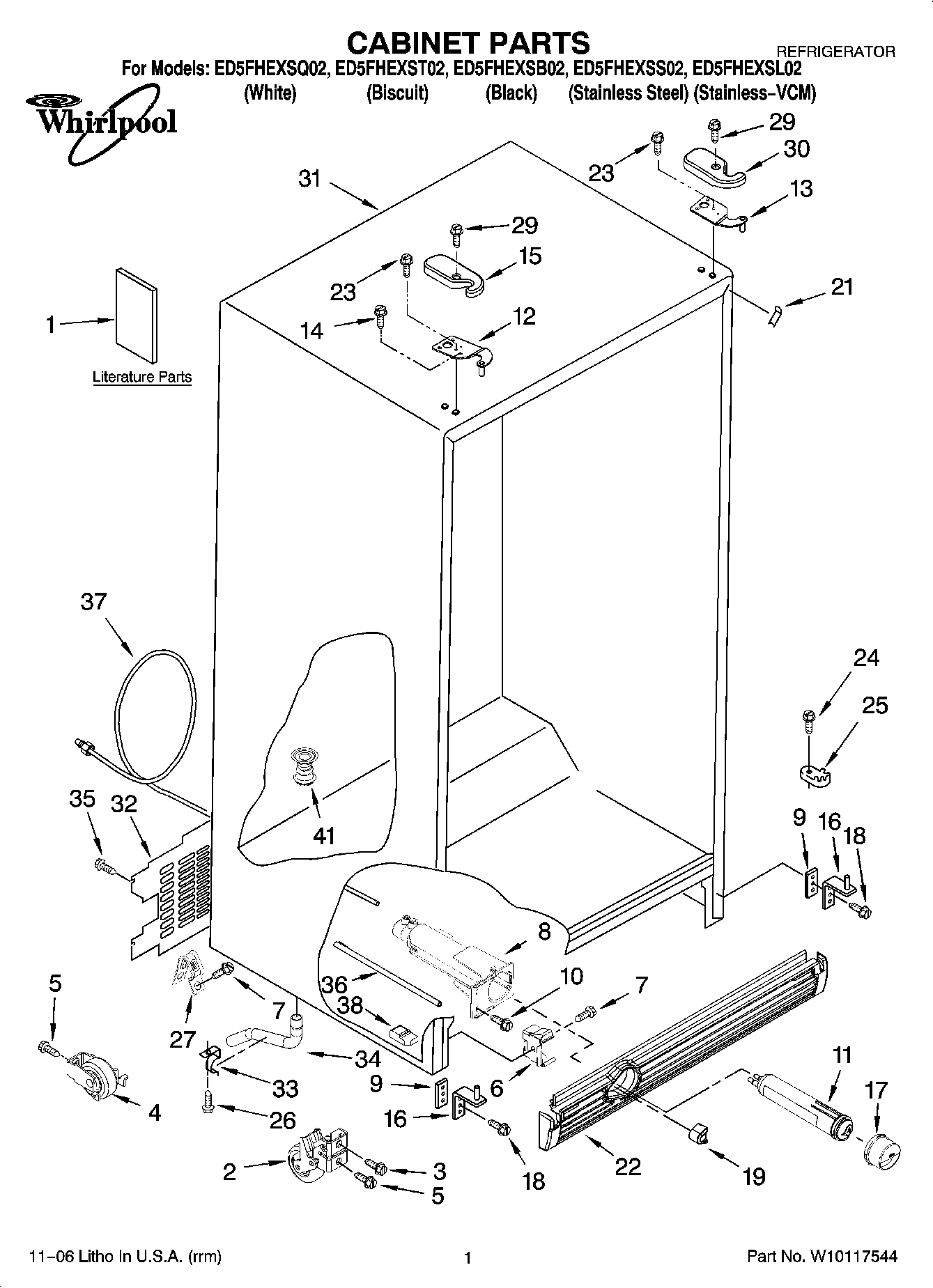 01 - CABINET PARTS