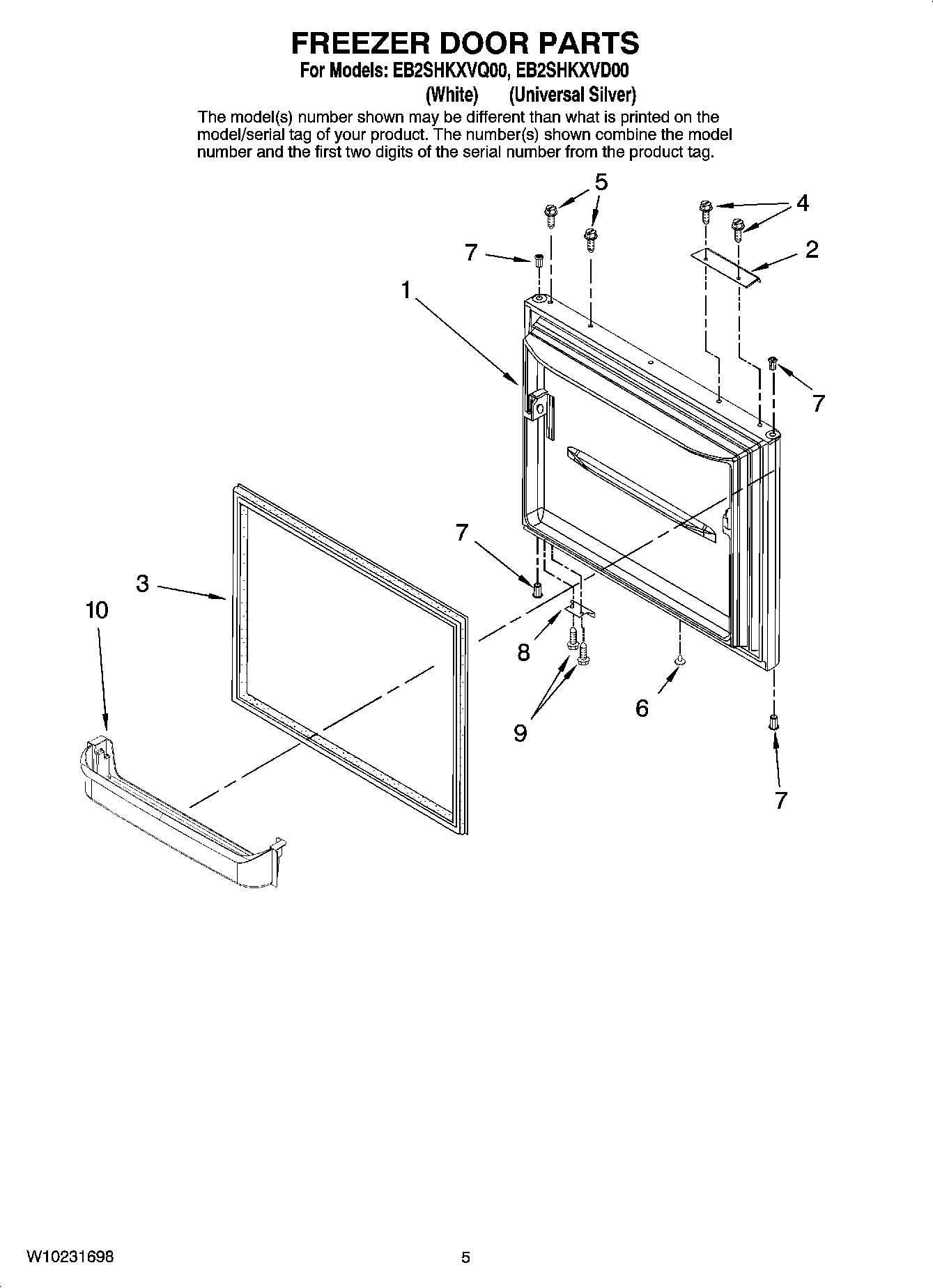 03 - FREEZER DOOR PARTS