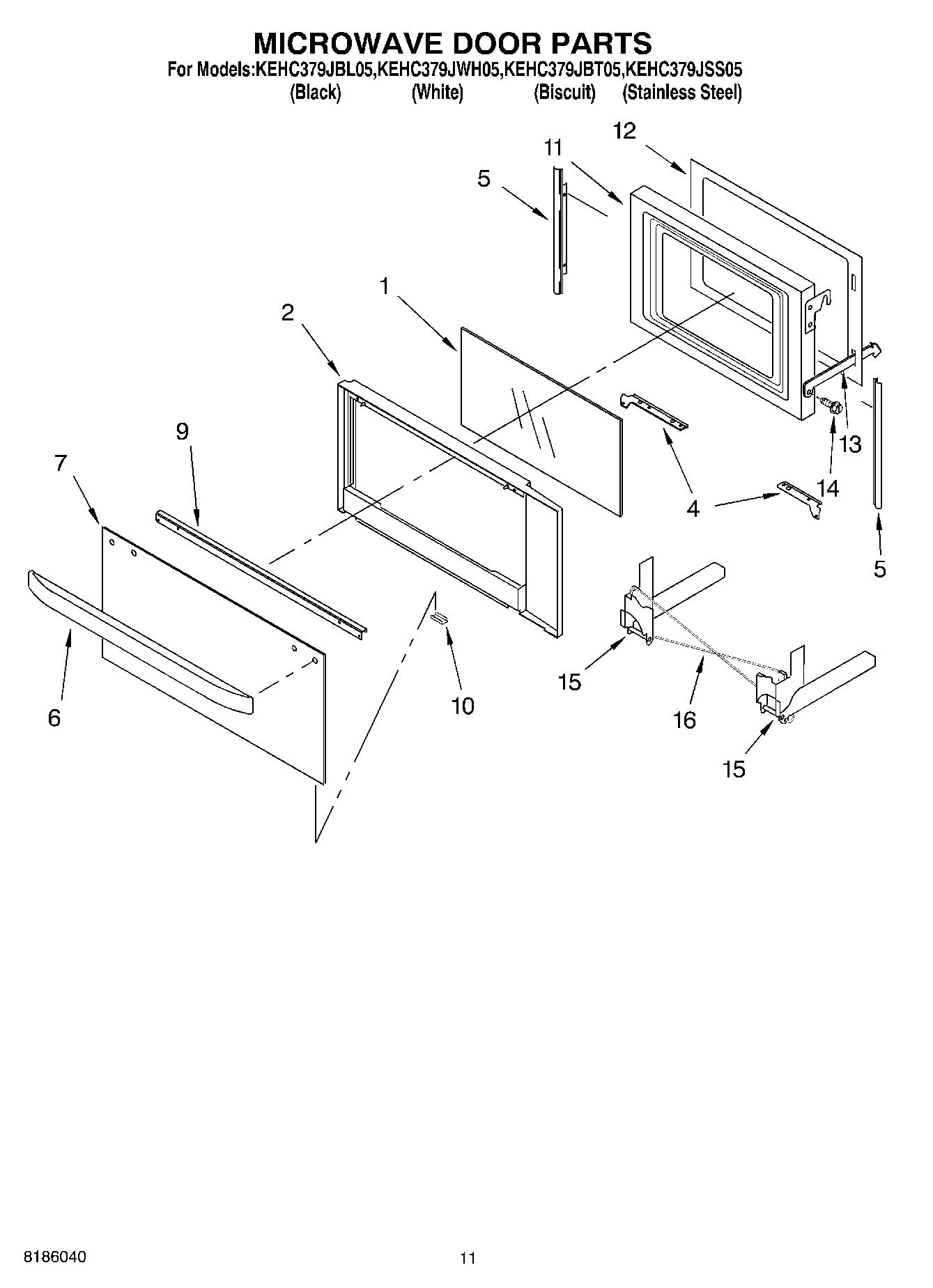 09 - MICROWAVE DOOR PARTS, OPTIONAL PARTS