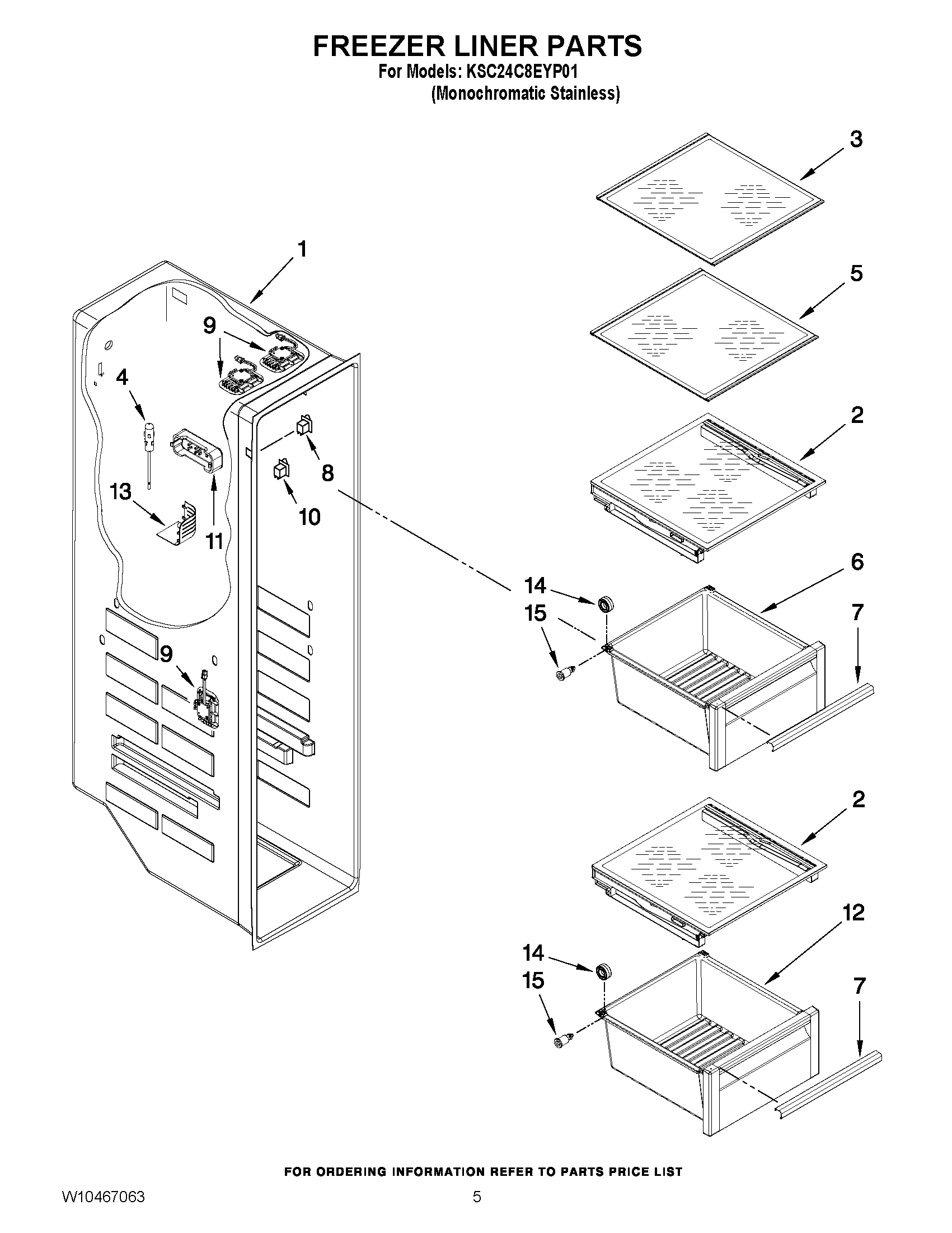 04 - FREEZER LINER PARTS