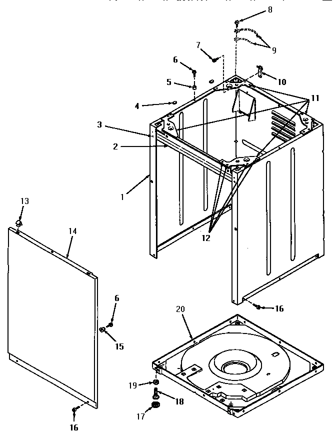 04 - FRONT PANEL, CABINET AND BASE