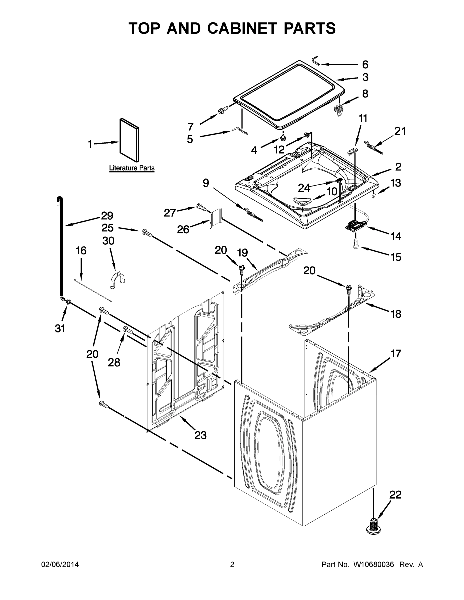 02 - TOP AND CABINET PARTS