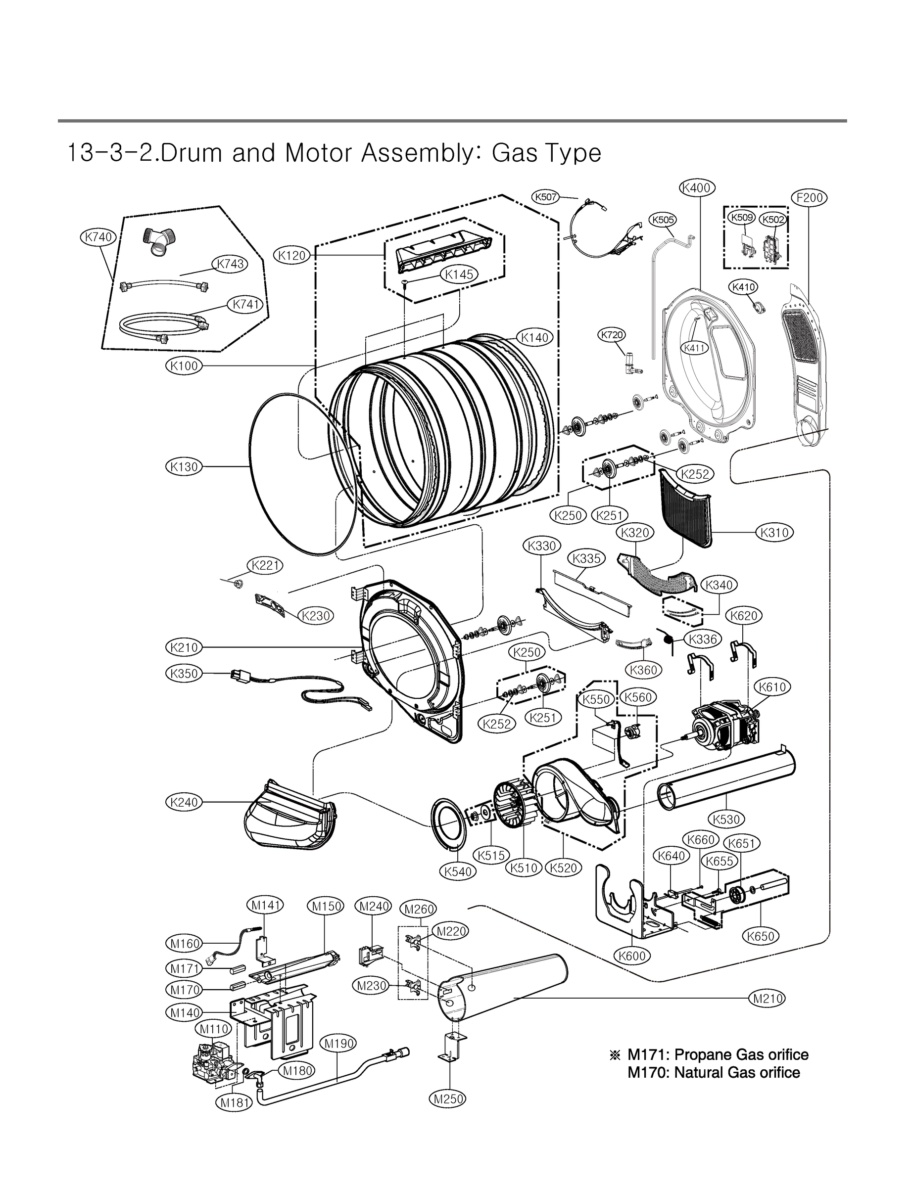 DRUM AND MOTOR ASSEMBLY