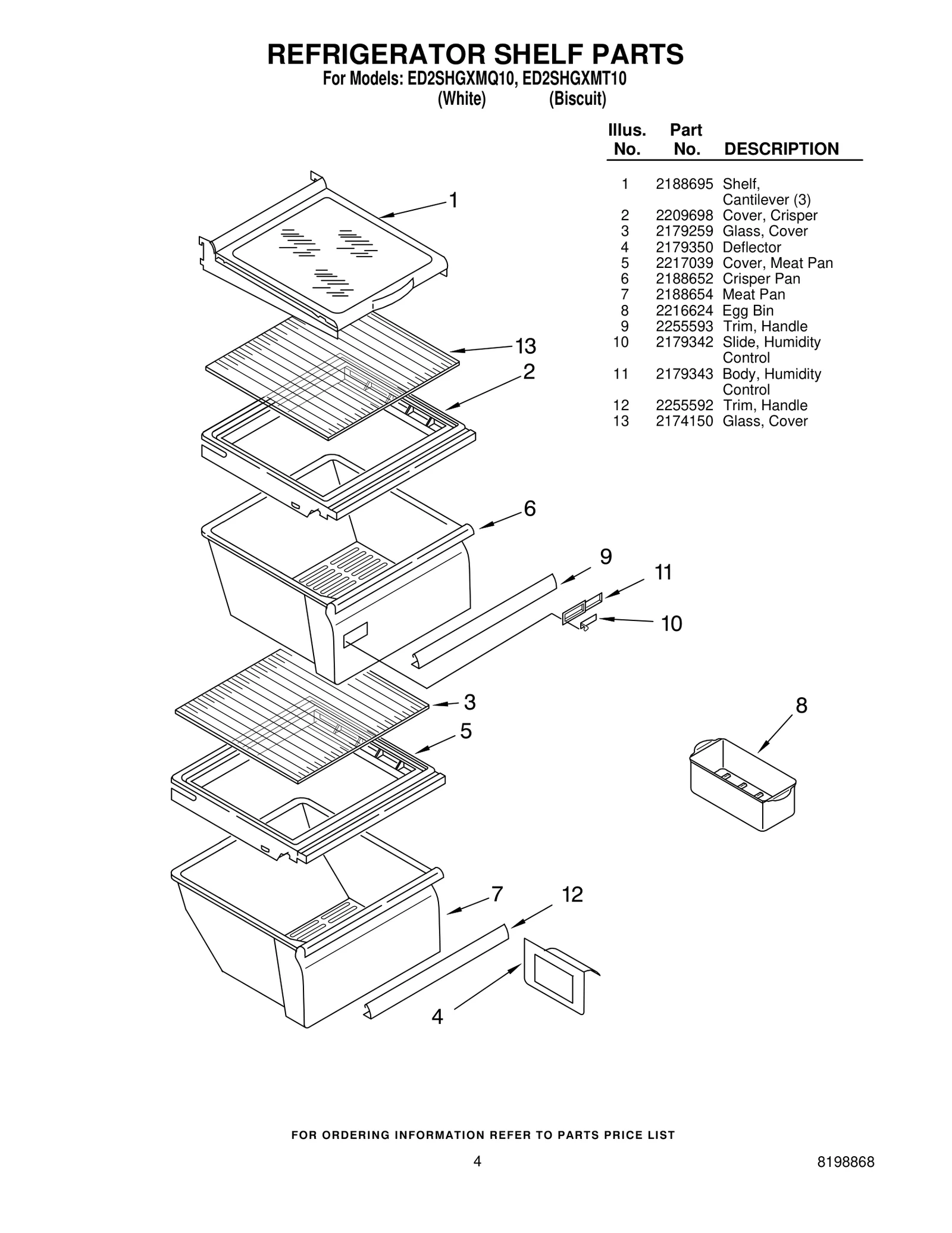 REFRIGERATOR SHELF PARTS
