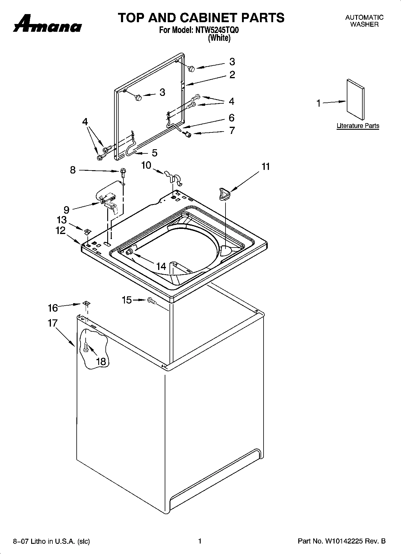 01 - TOP AND CABINET PARTS