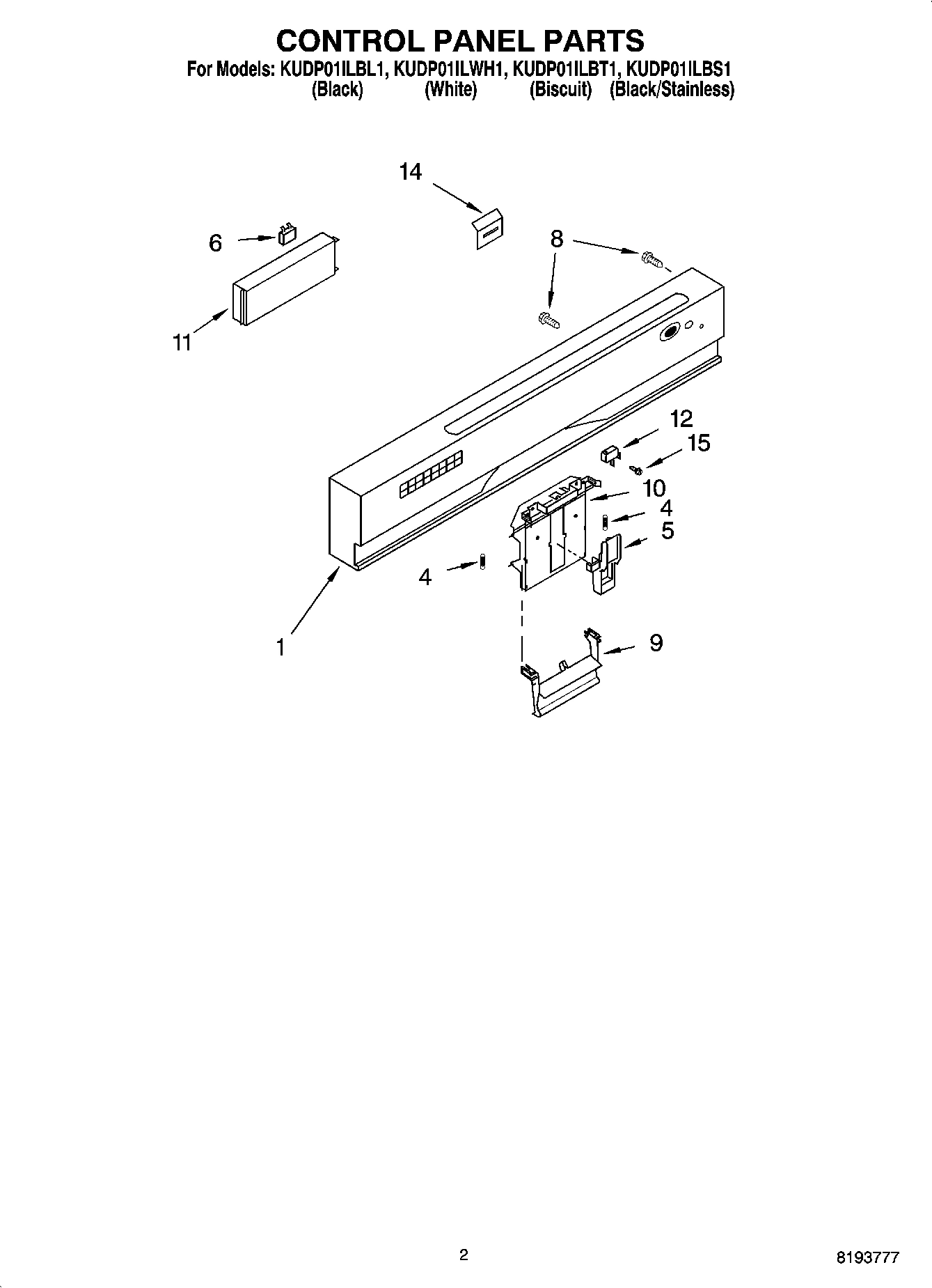 02 - CONTROL PANEL PARTS