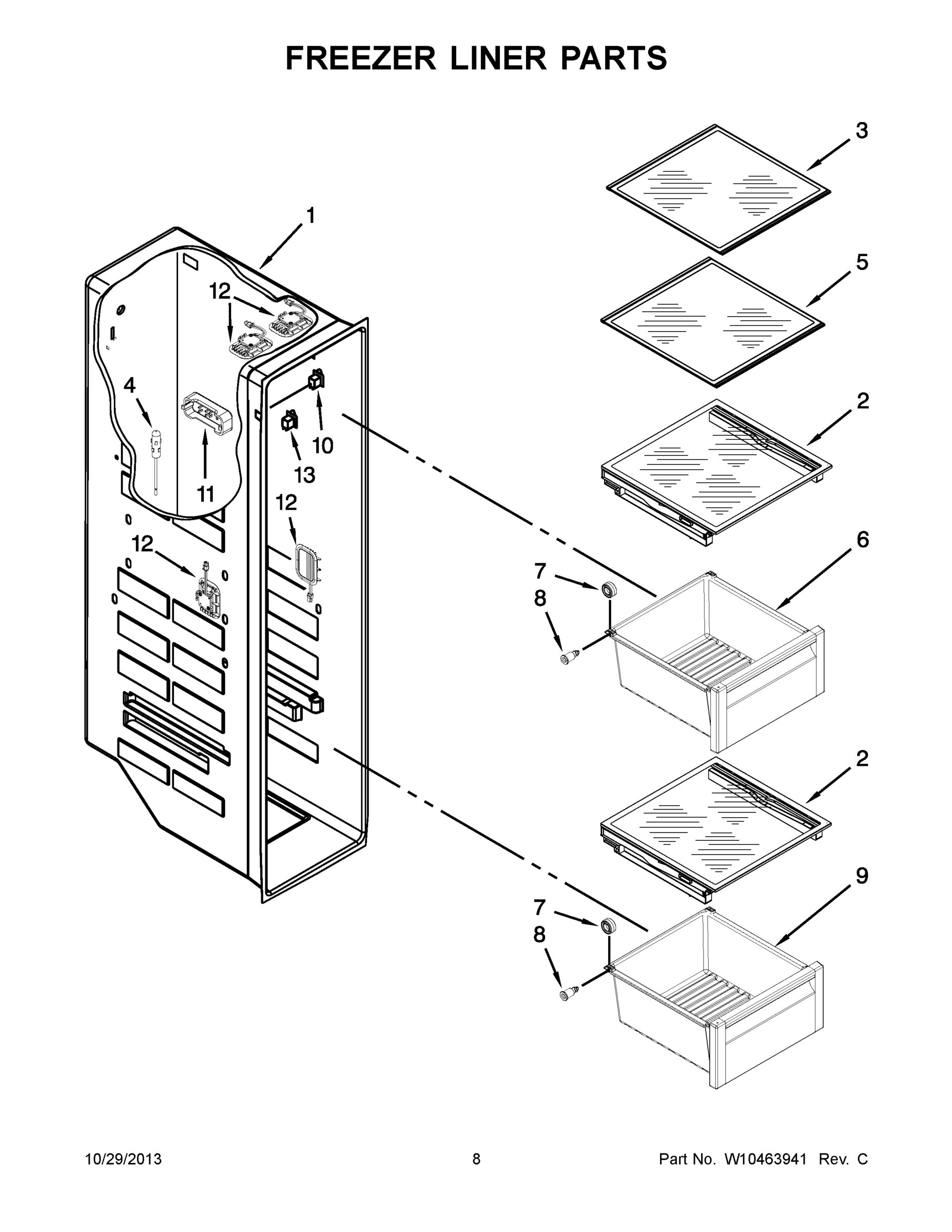 05 - FREEZER LINER PARTS