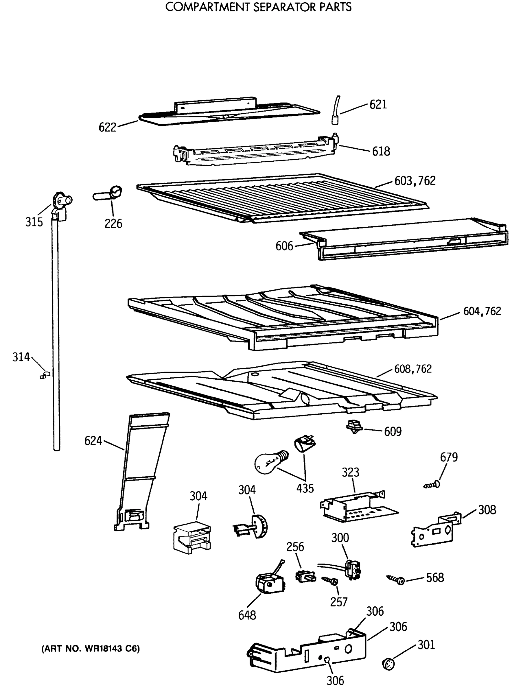 COMPARTMENT SEPARATOR PARTS