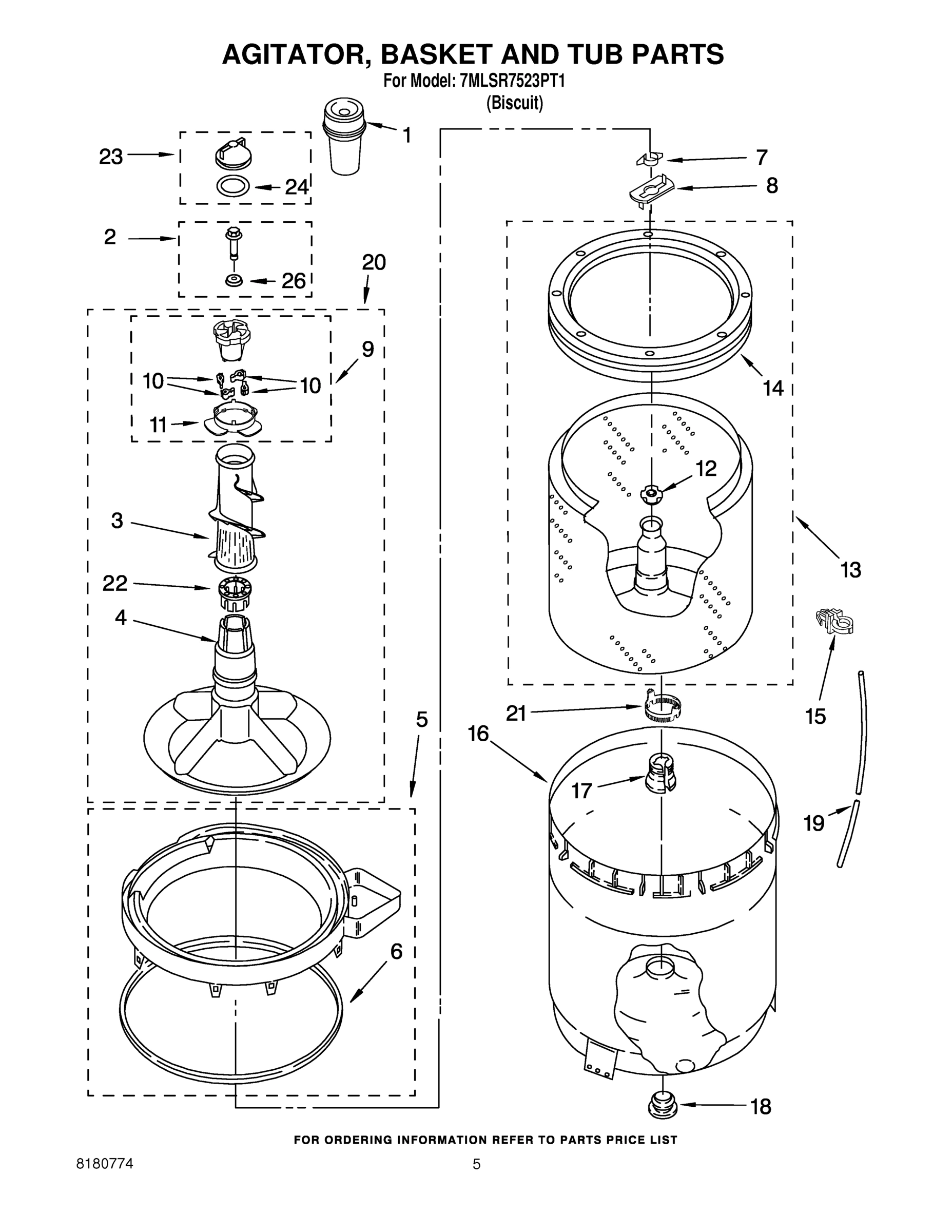 03 - AGITATOR, BASKET AND TUB PARTS