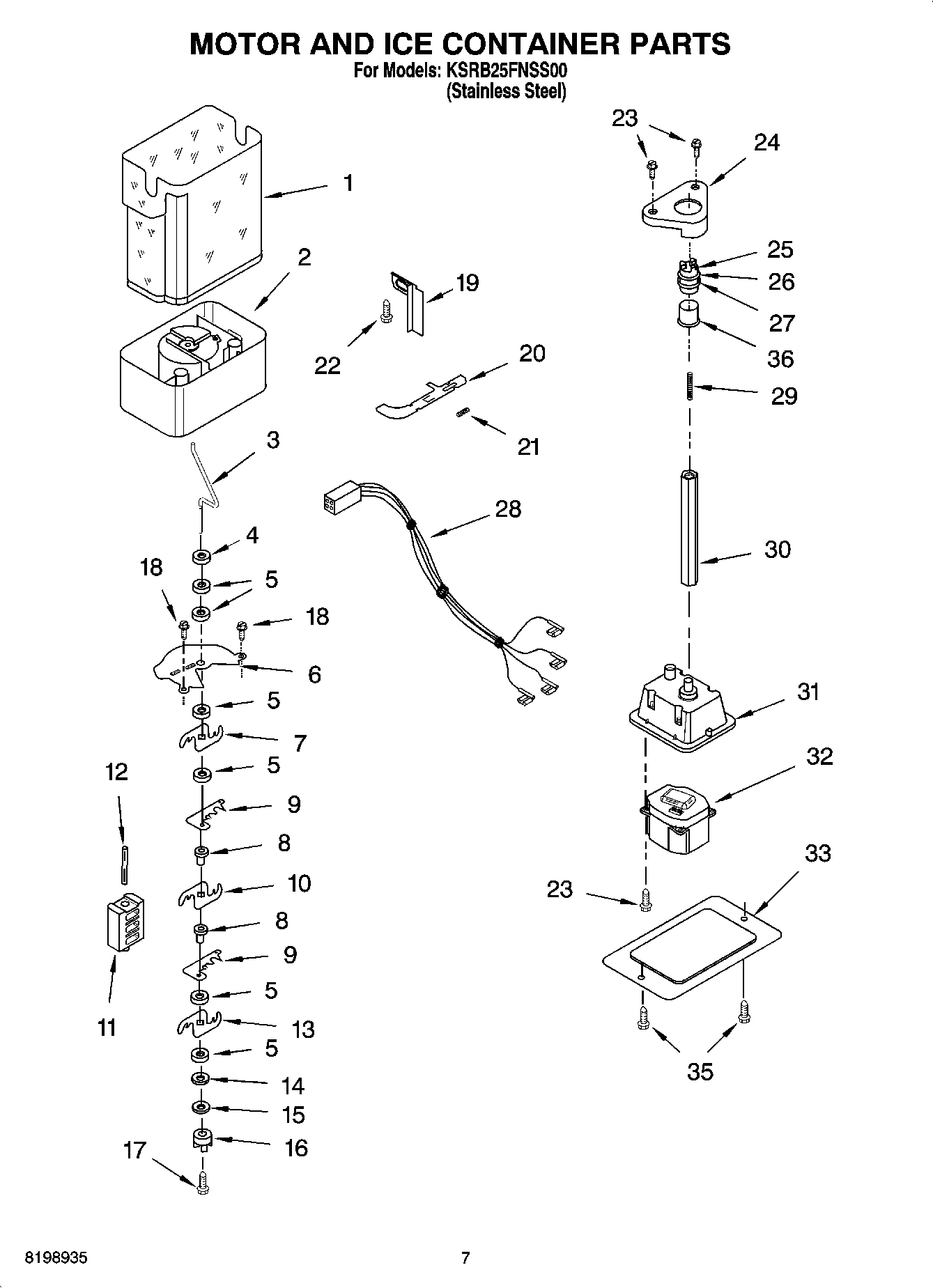 05 - MOTOR AND ICE CONTAINER PARTS
