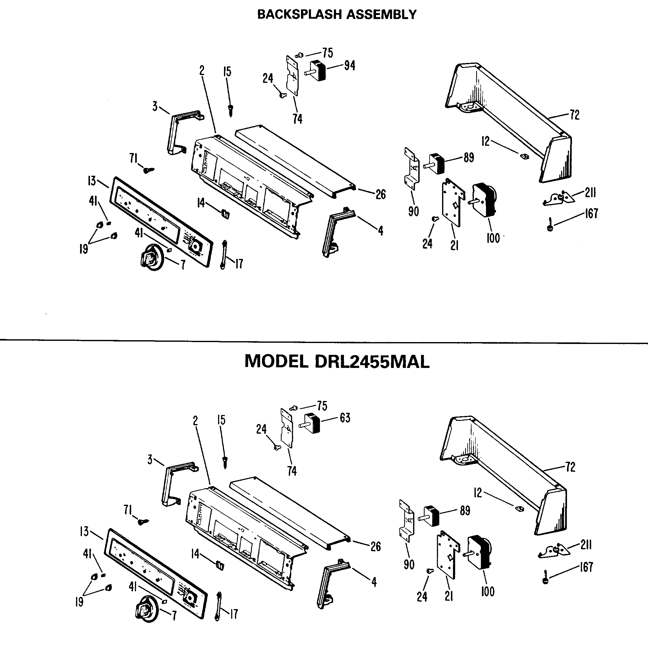 BACKSPLASH ASSEMBLY