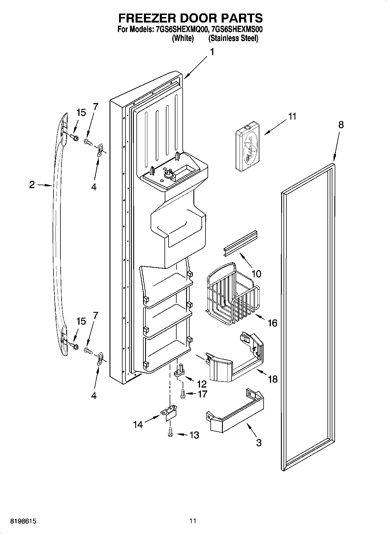 07 - FREEZER DOOR PARTS