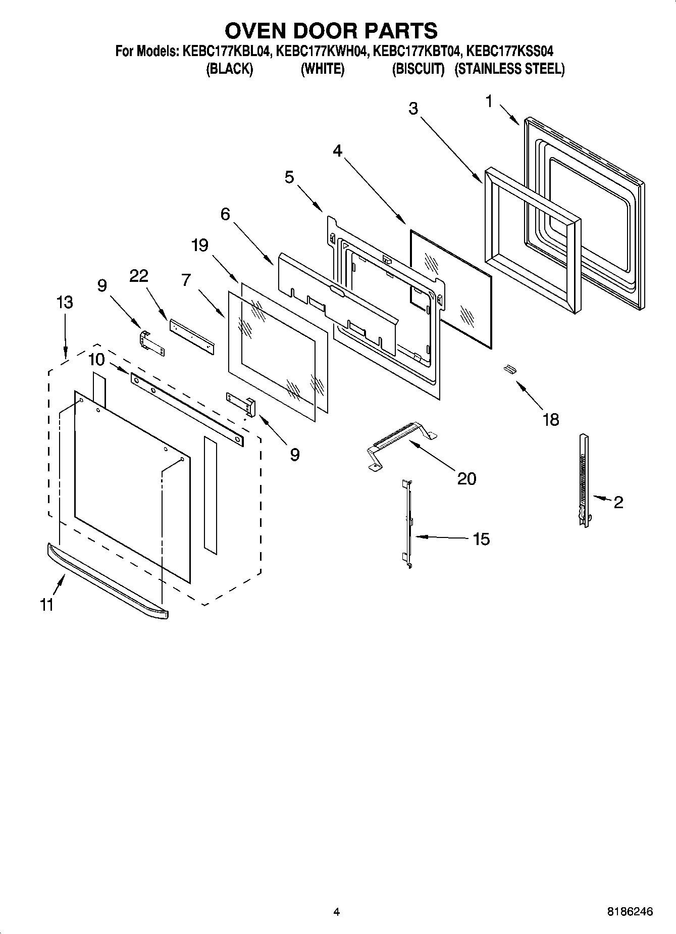 03 - OVEN DOOR PARTS