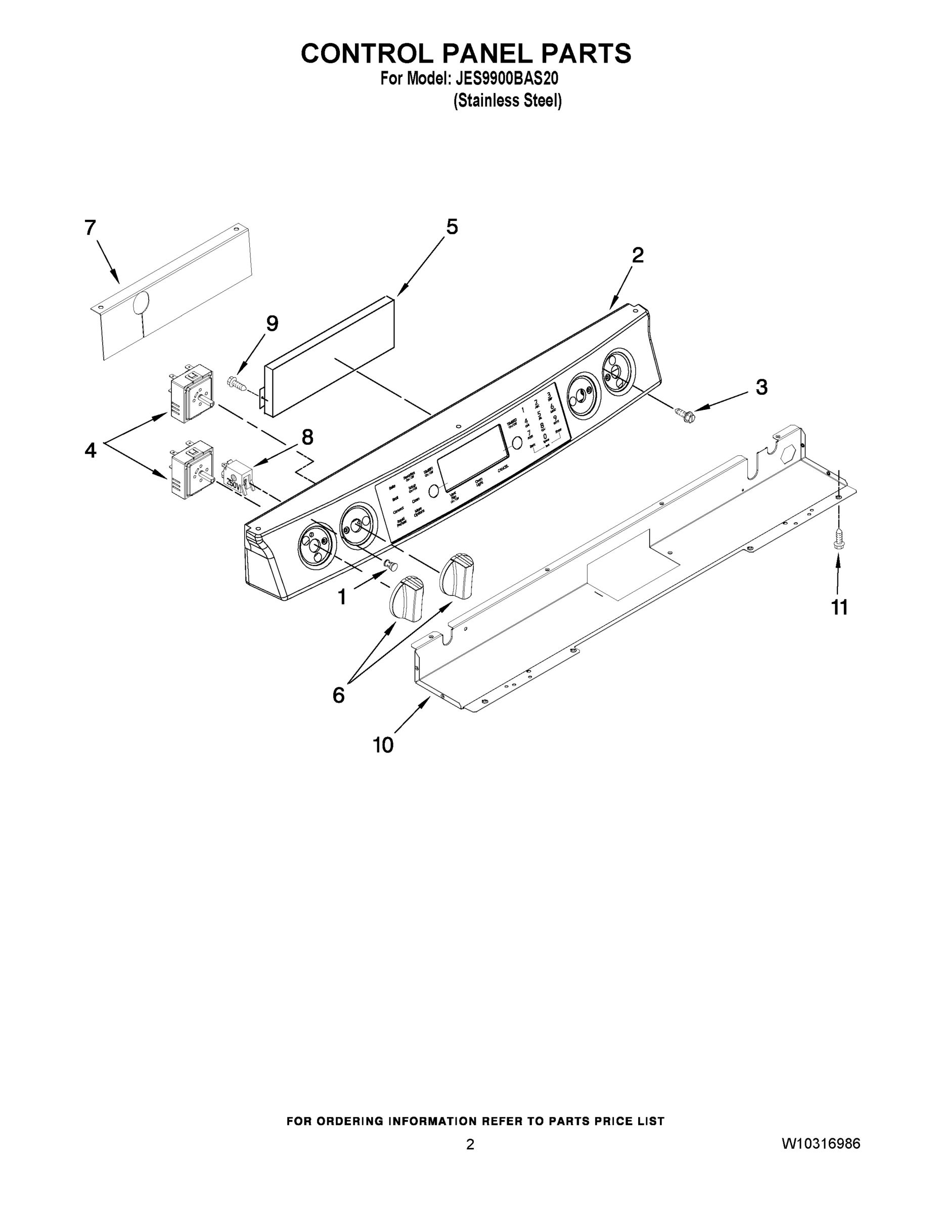 02 - CONTROL PANEL PARTS