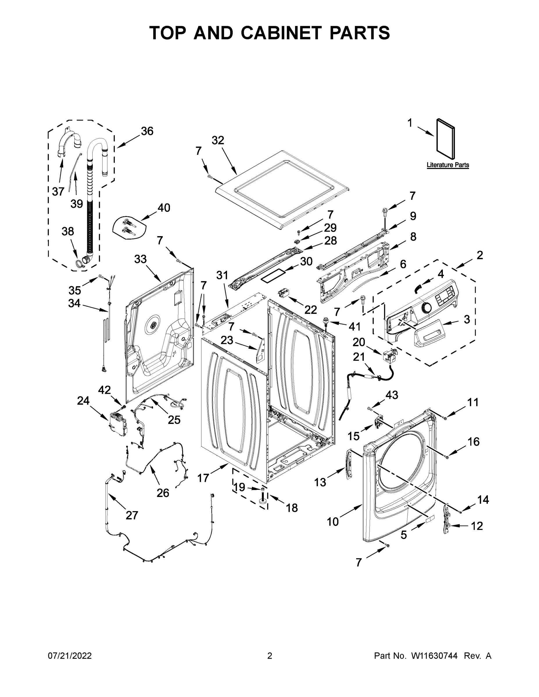 02 - TOP AND CABINET PARTS