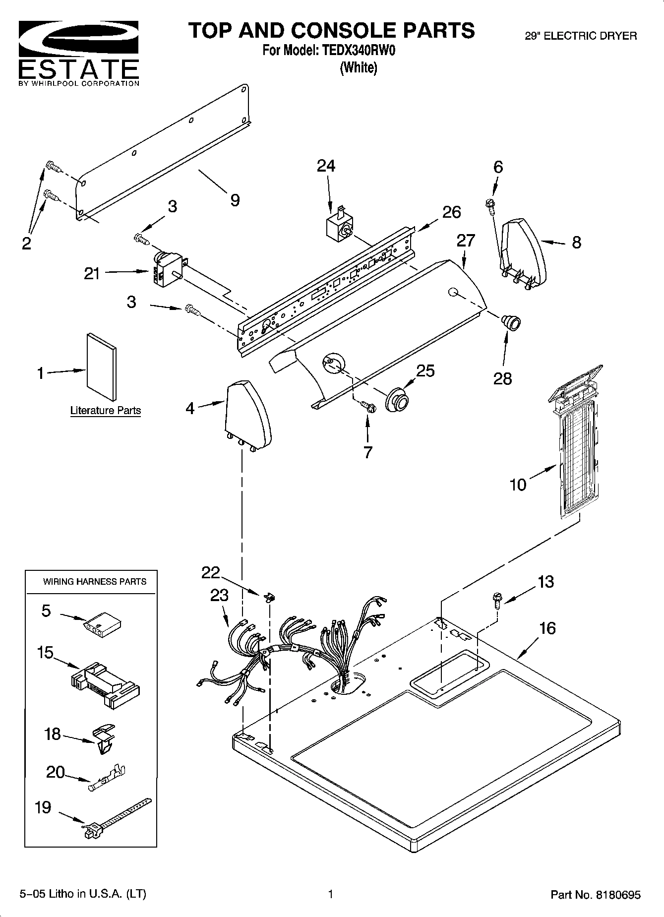 01 - TOP AND CONSOLE PARTS