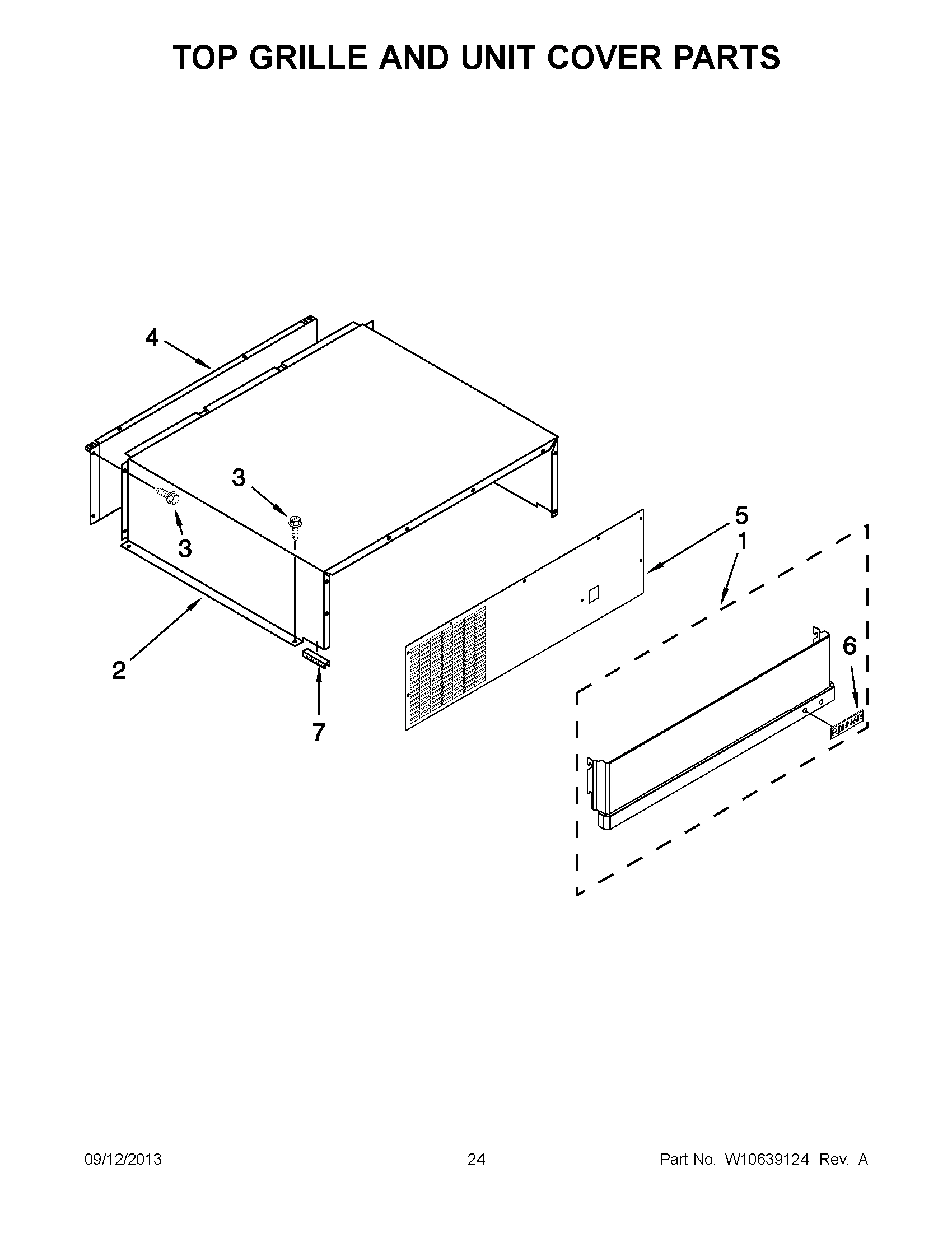 13 - TOP GRILLE AND UNIT COVER PARTS