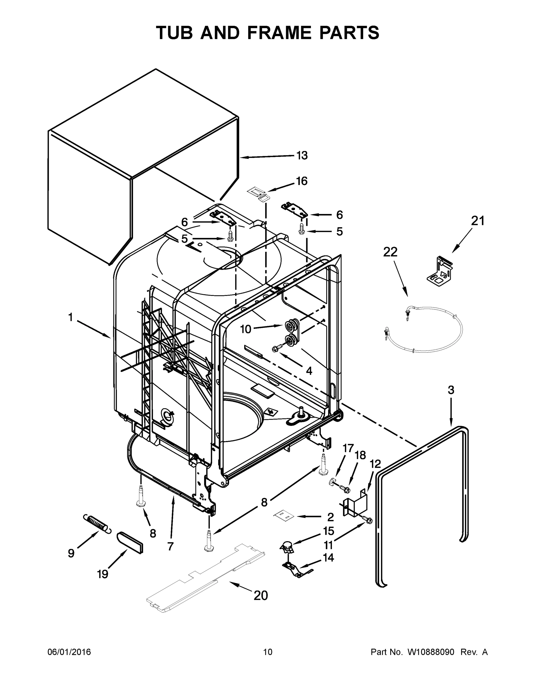 06 - TUB AND FRAME PARTS