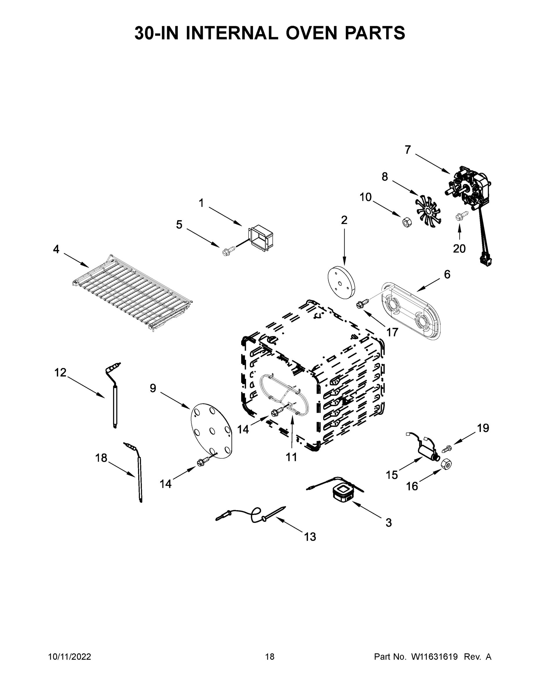 10 - 30-IN INTERNAL OVEN PARTS
