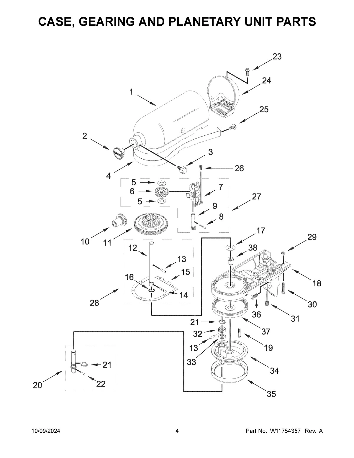 03 - CASE, GEARING AND PLANETARY UNIT PARTS