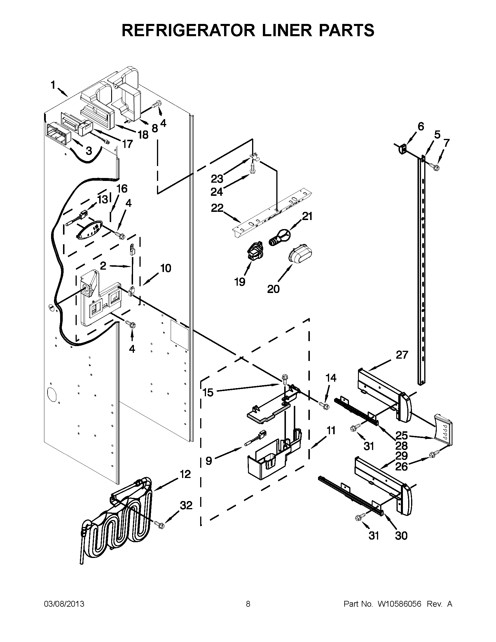 04 - REFRIGERATOR LINER PARTS