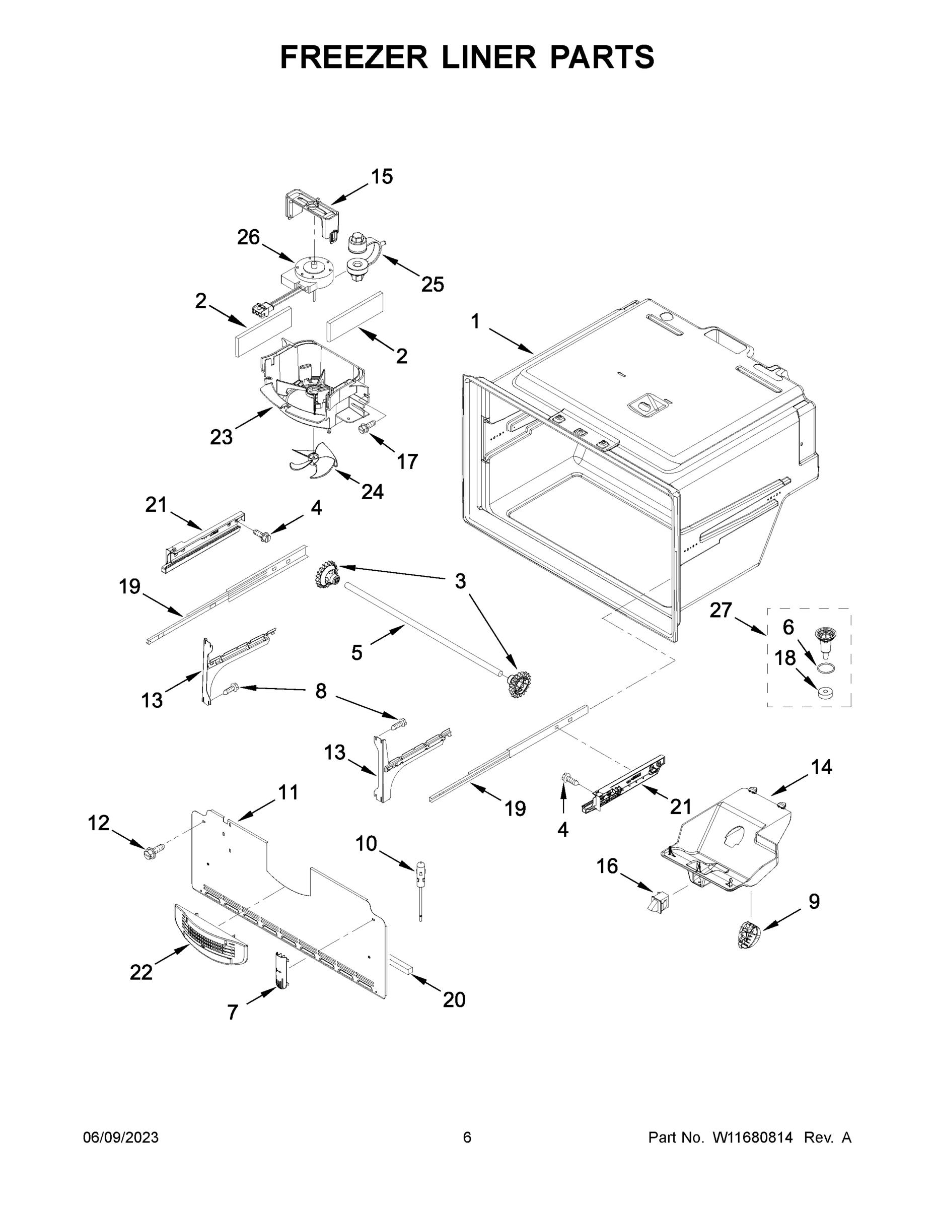 04 - FREEZER LINER PARTS
