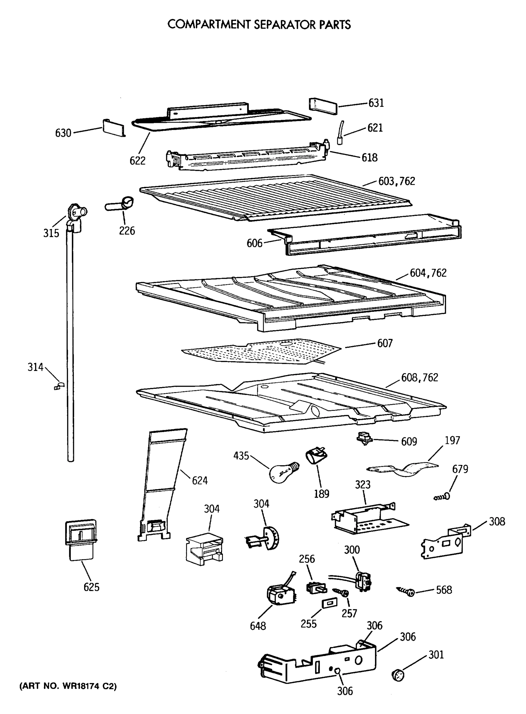 COMPARTMENT SEPARATOR PARTS