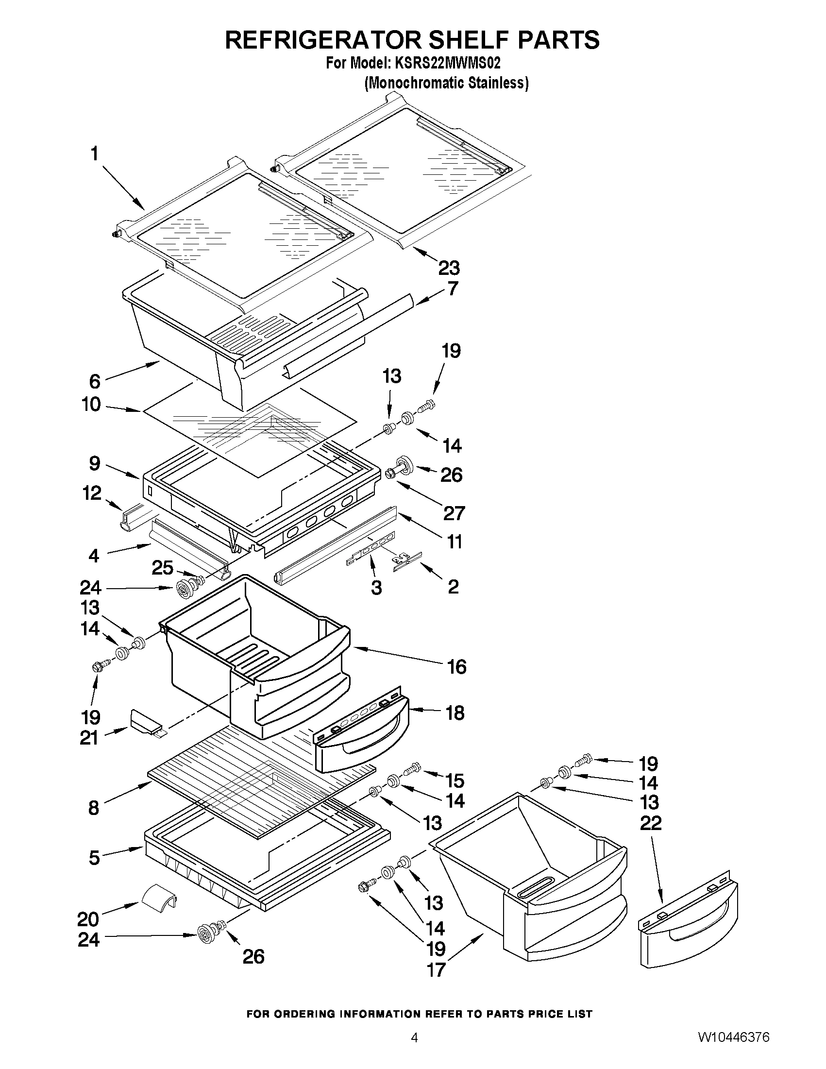 03 - REFRIGERATOR SHELF PARTS