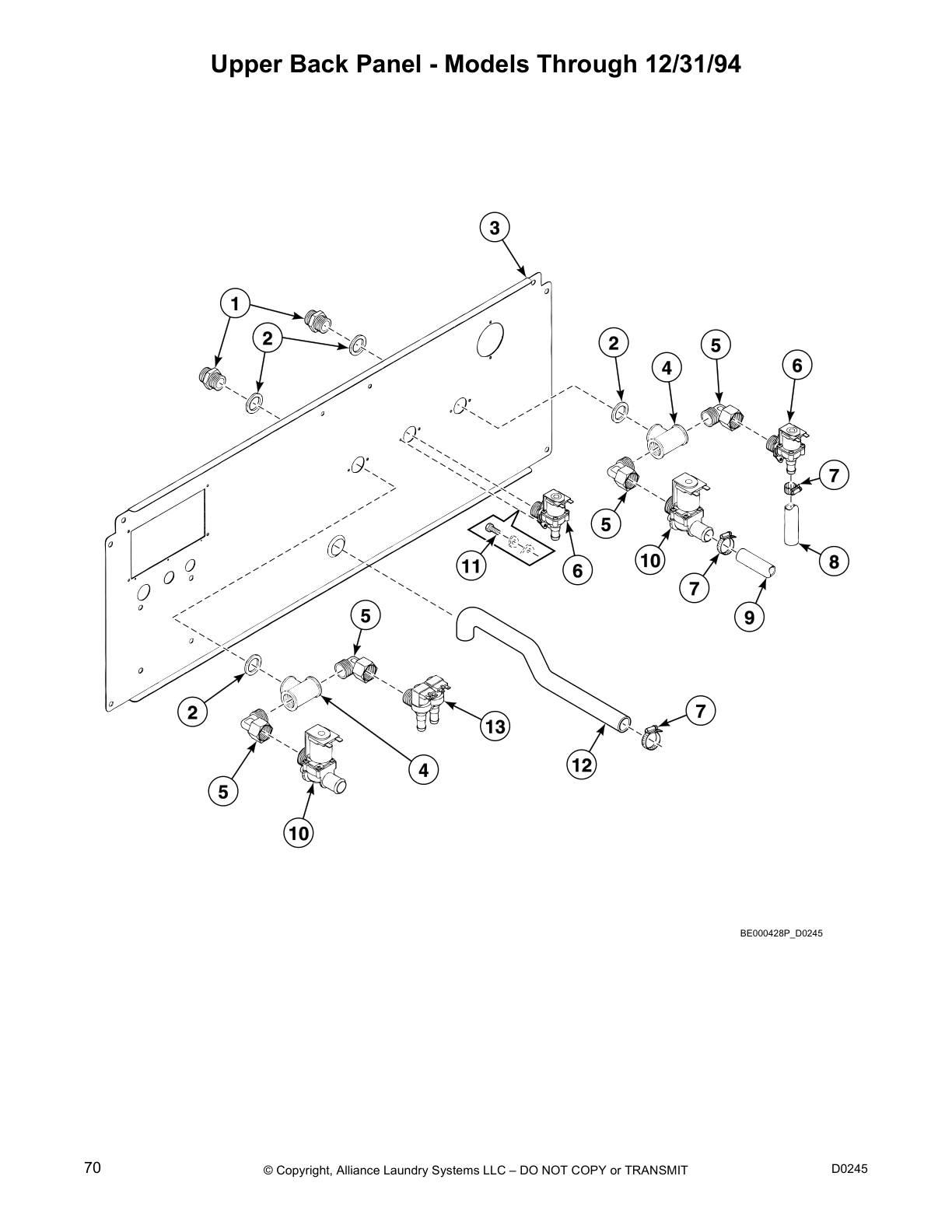 Upper Back Panel - Models Through 12/31/94