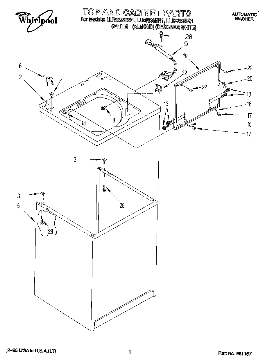 01 - TOP AND CABINET, LIT/OPTIONAL