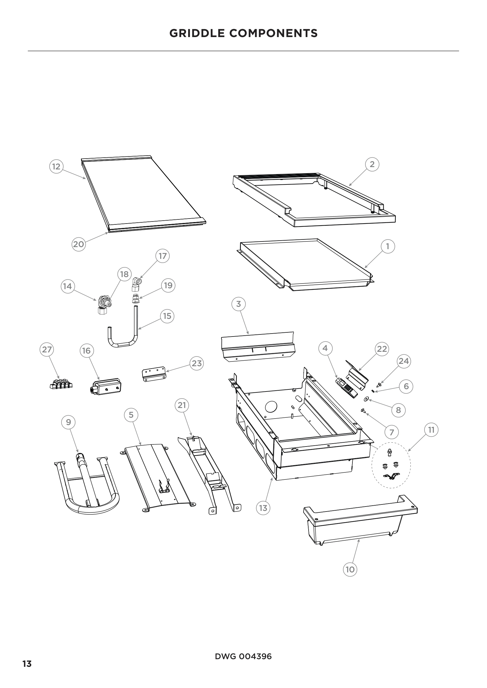 GRIDDLE COMPONENTS
