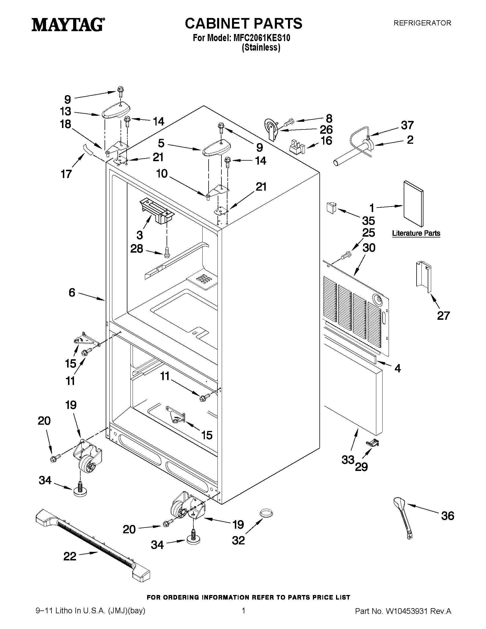 01 - CABINET PARTS