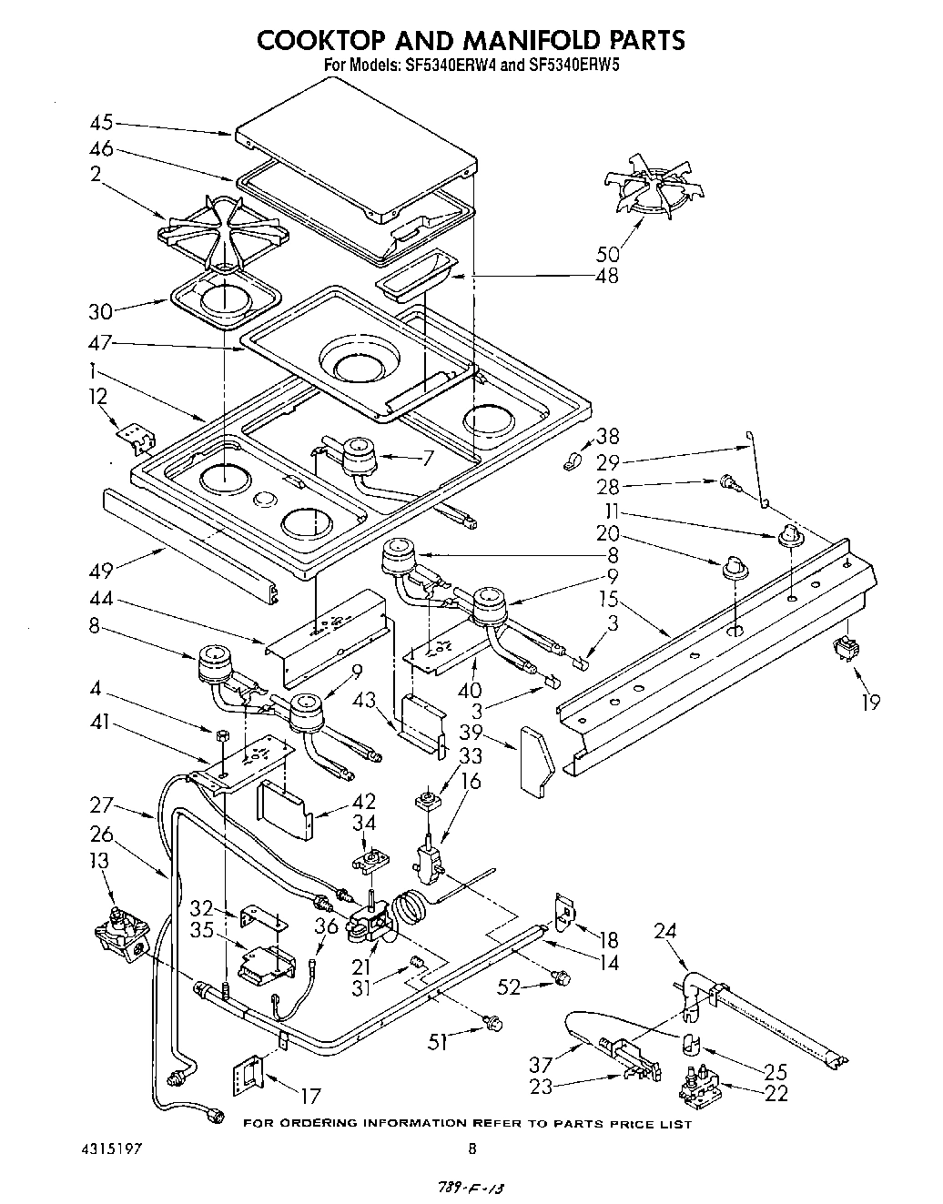 07 - COOKTOP AND MANIFOLD , LIT/OPTIONAL