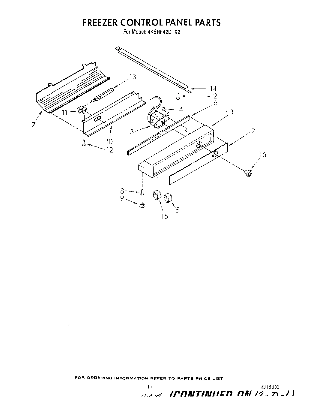 08 - FREEZER CONTROL PANEL